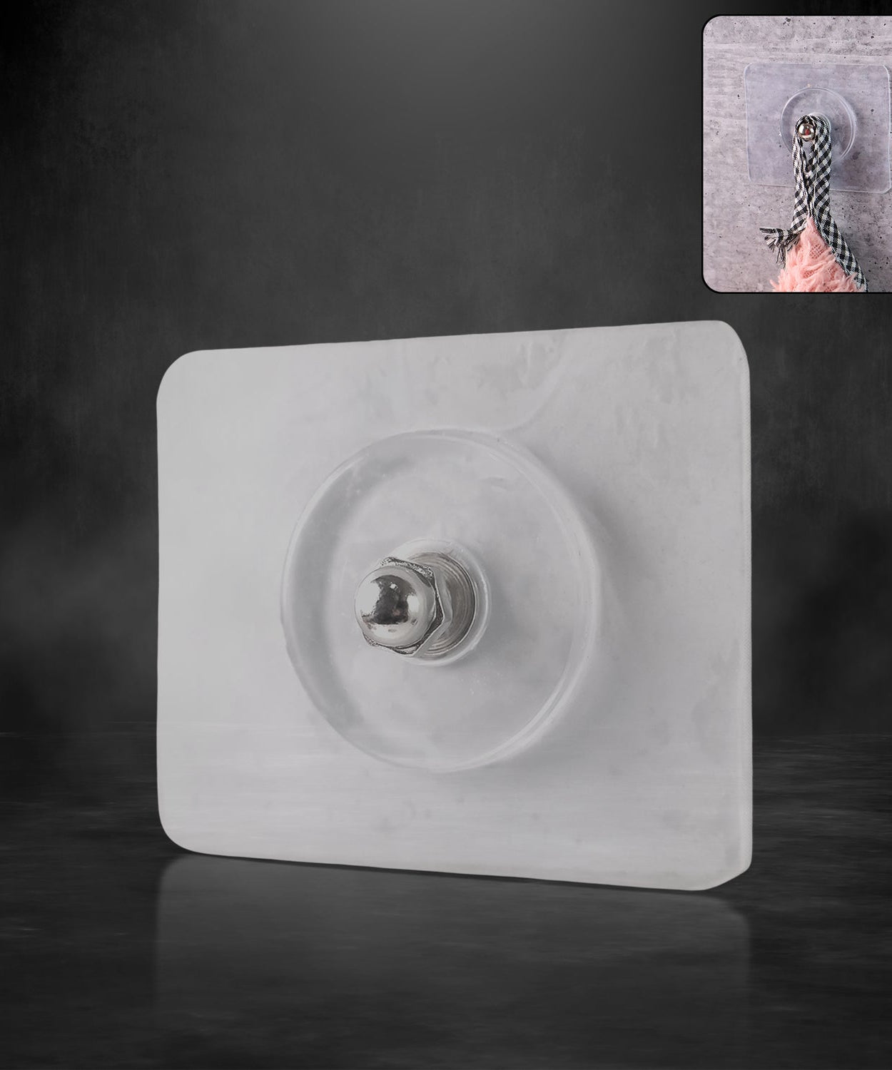 Screw-Head Inspired Transparent Wall Hook