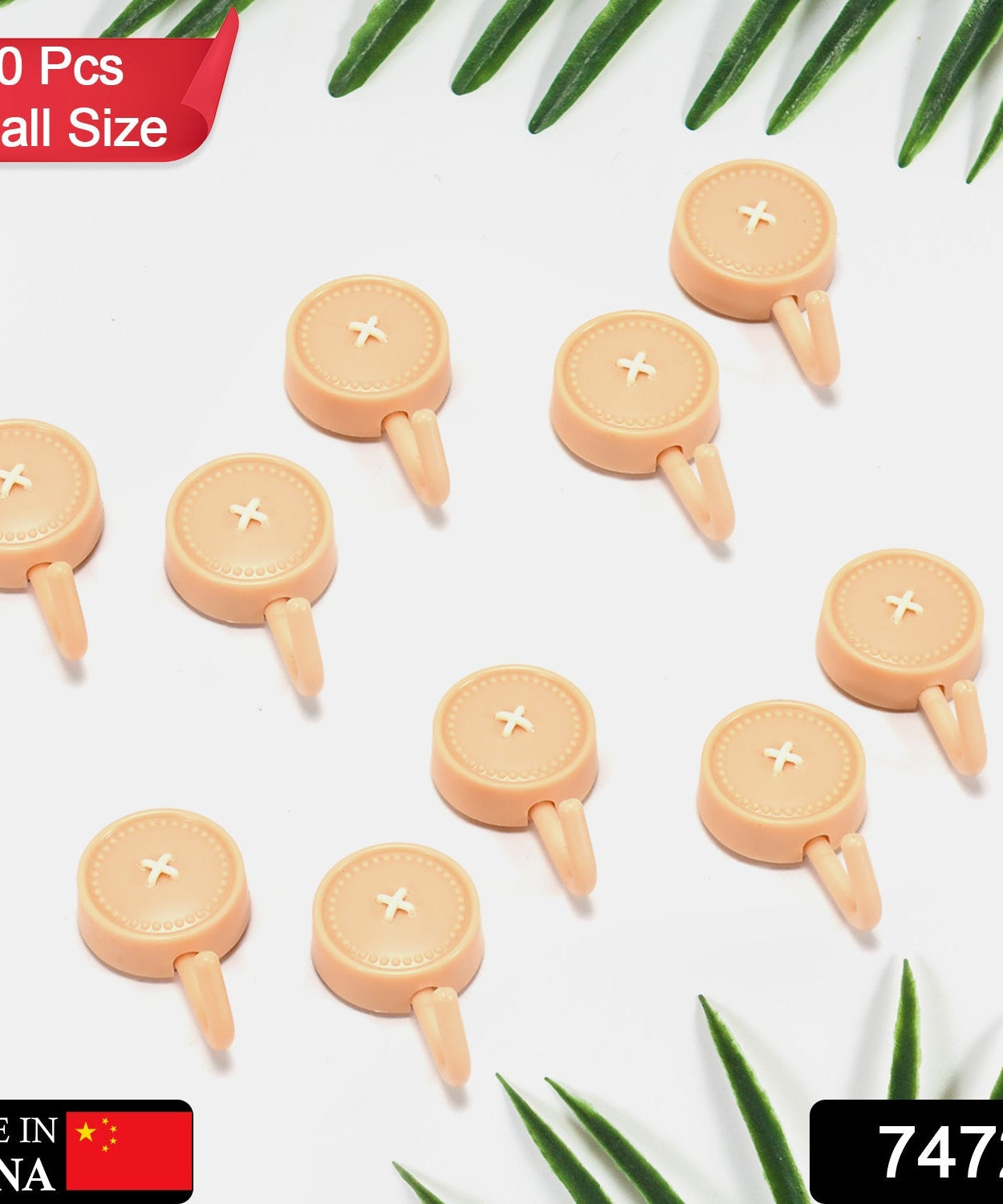 Small sticky wall hooks