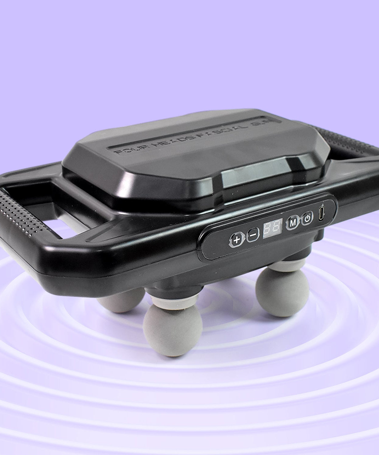 Handheld Full Body Massager 4-Head Massage Gun (1 Pc / Mix Color)