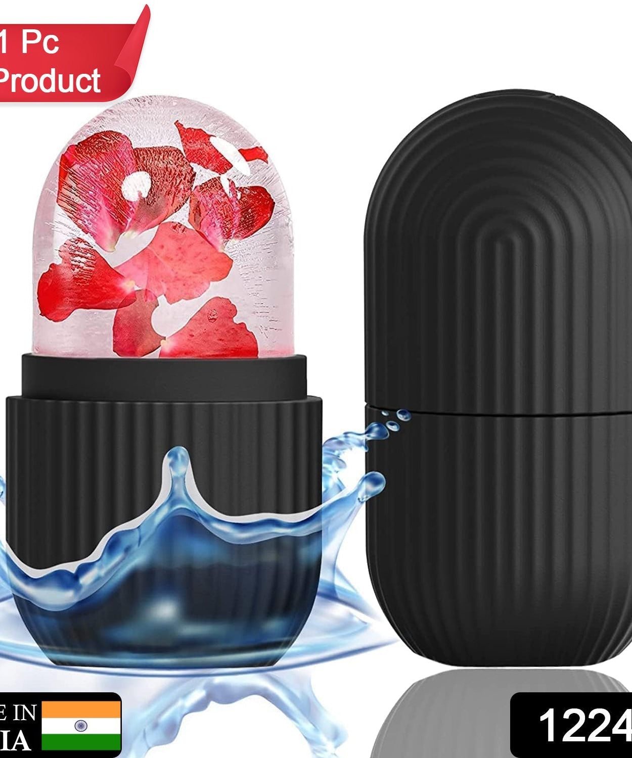 Face massager with ice roller