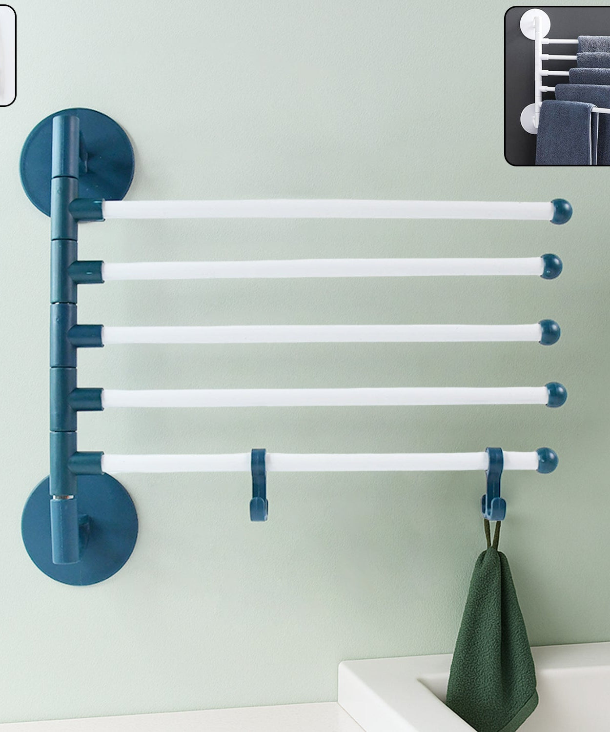 Rotating Bar Wall Mounted Swivel Towel Rack
