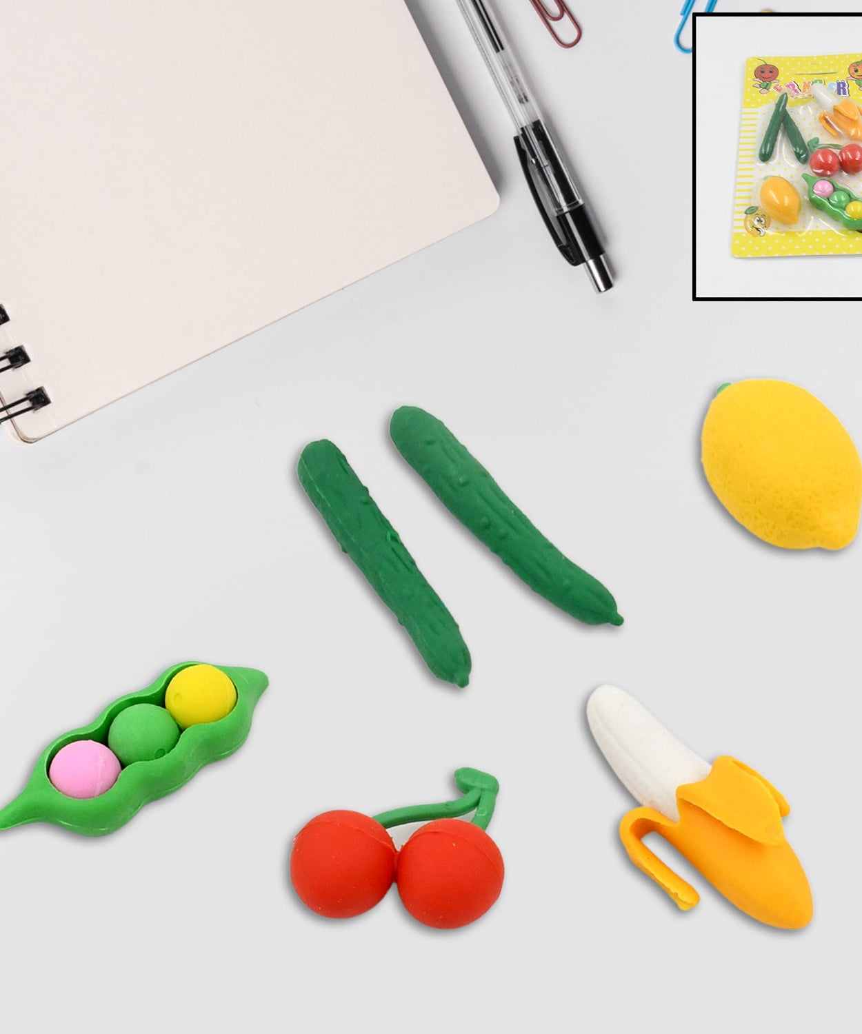 3D Mix Design Fancy & Colorful Erasers – Cute Novelty Eraser Set for Kids & School Prize (1 Set)