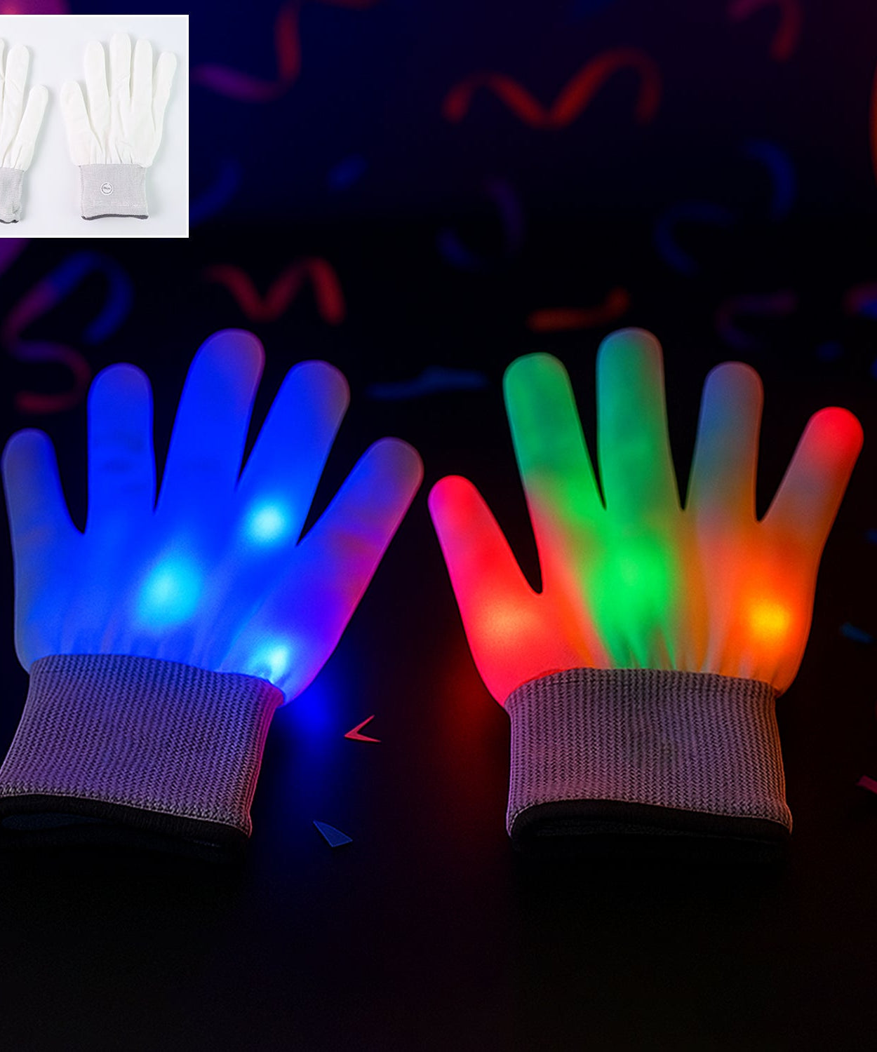 Neon Flicker Glow Gloves
