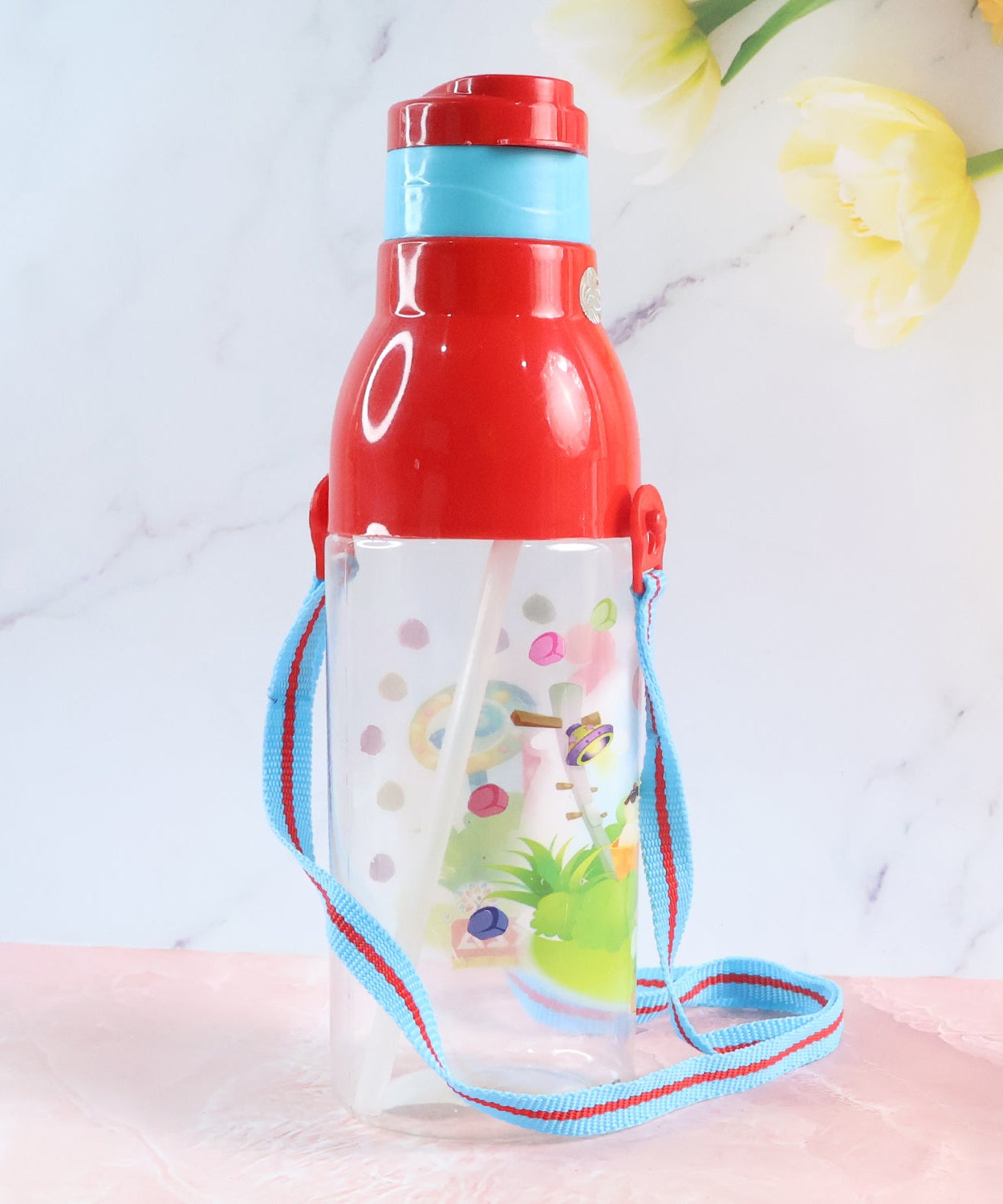 900ml Insulated Water Bottle with Dori & Straw: Leakproof, BPA-Free, Sports Bottle