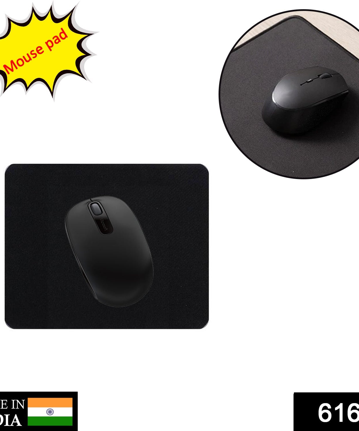 Basic mouse pad for comfortable computer mouse operation