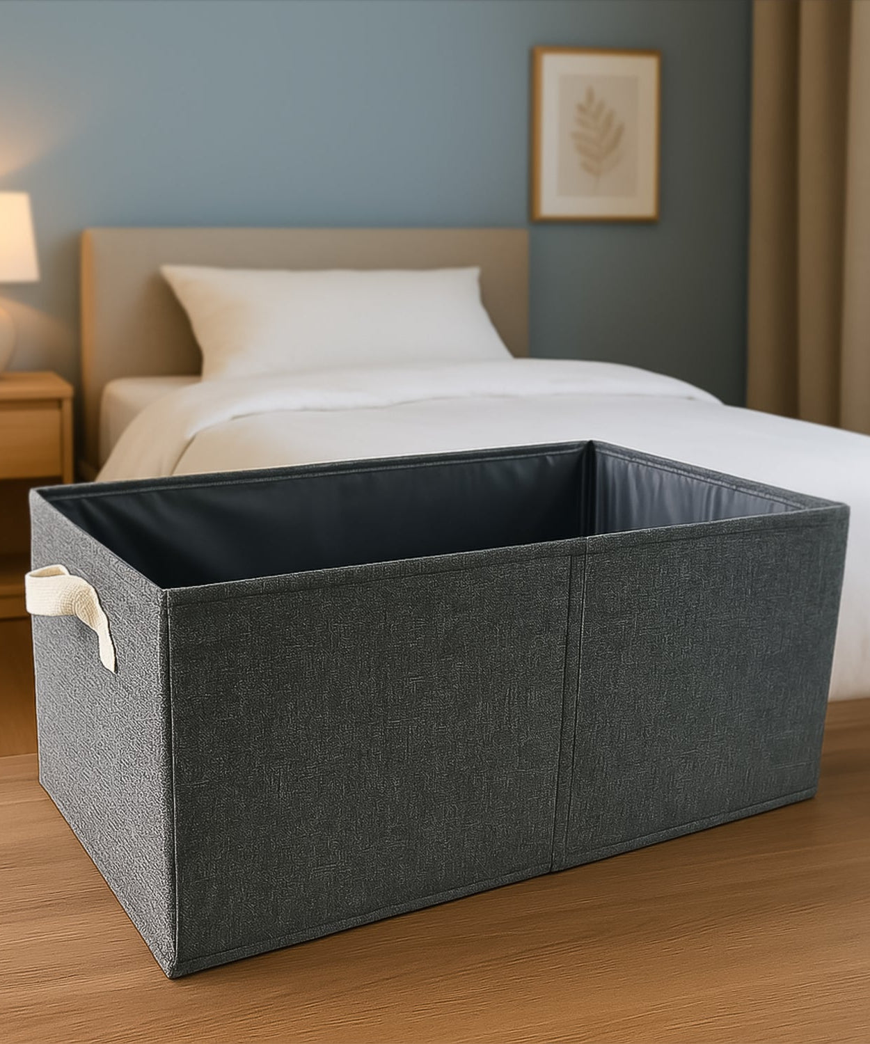 FOLDABLE CLOTH STORAGE BOX WITH HANDLES (47×28 CM)