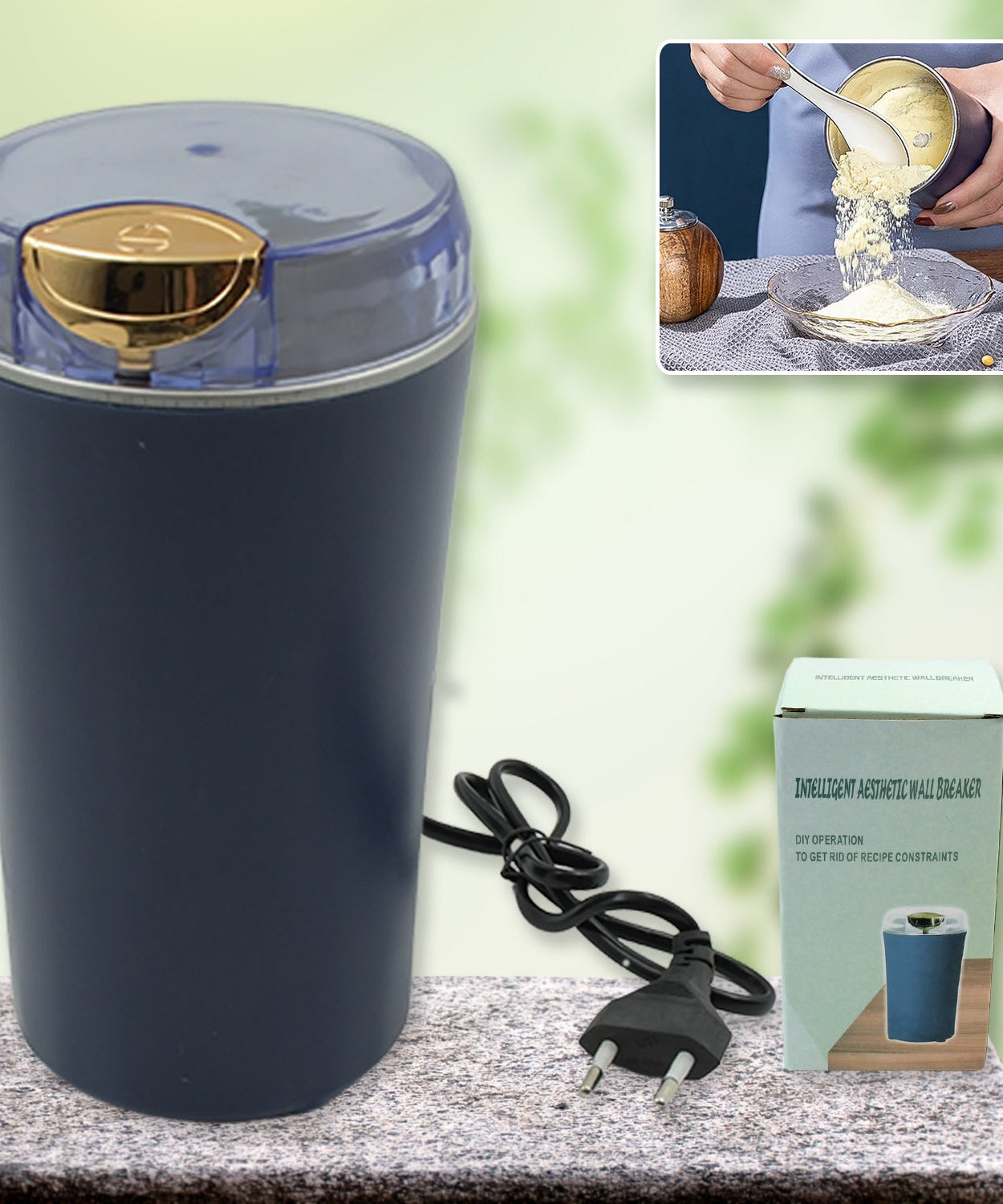 Portable 4-Blade Mini Grinder & Blender for Home & Office