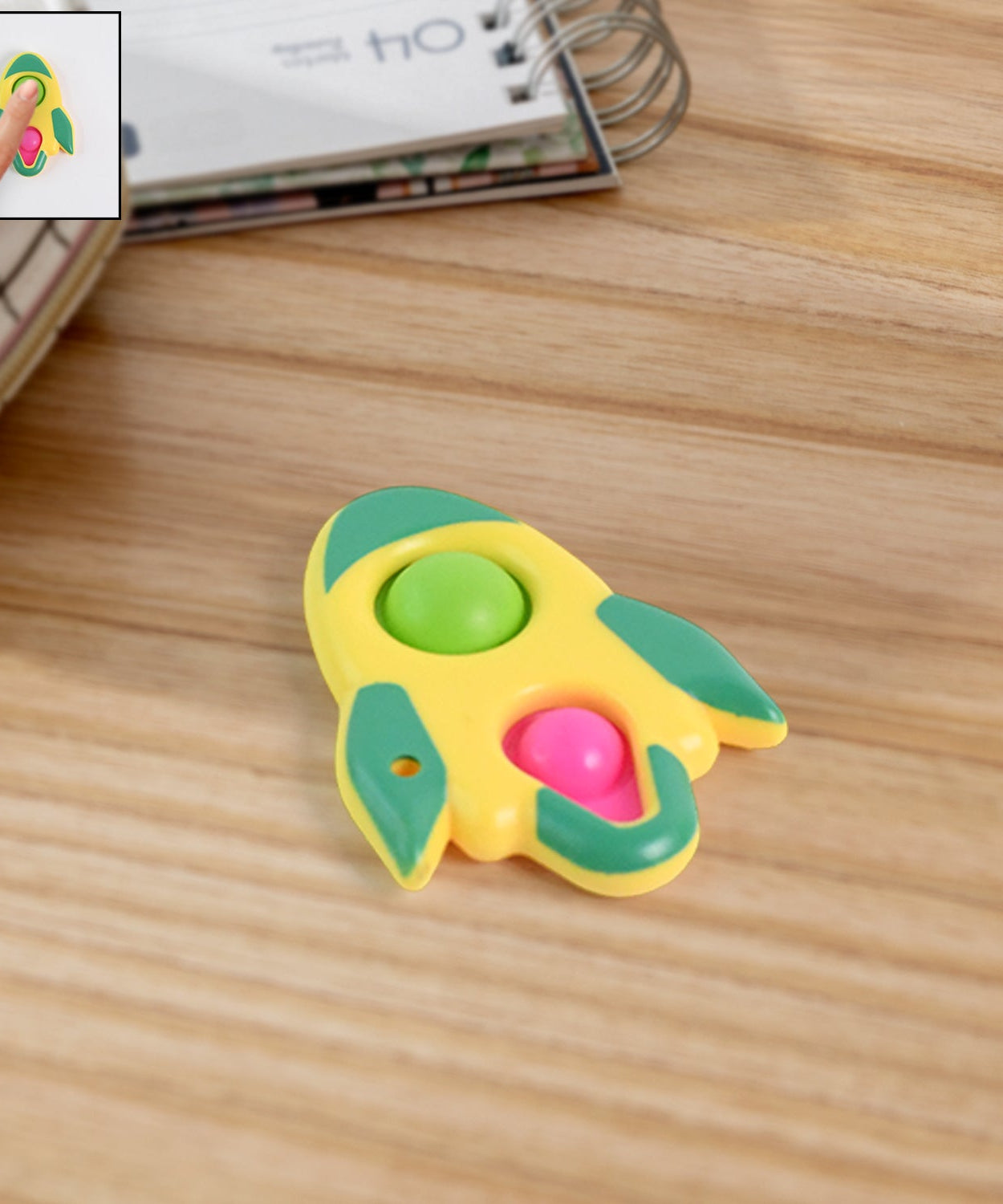Rocket Shaped Dimple Keychain Toy (1 Pc)