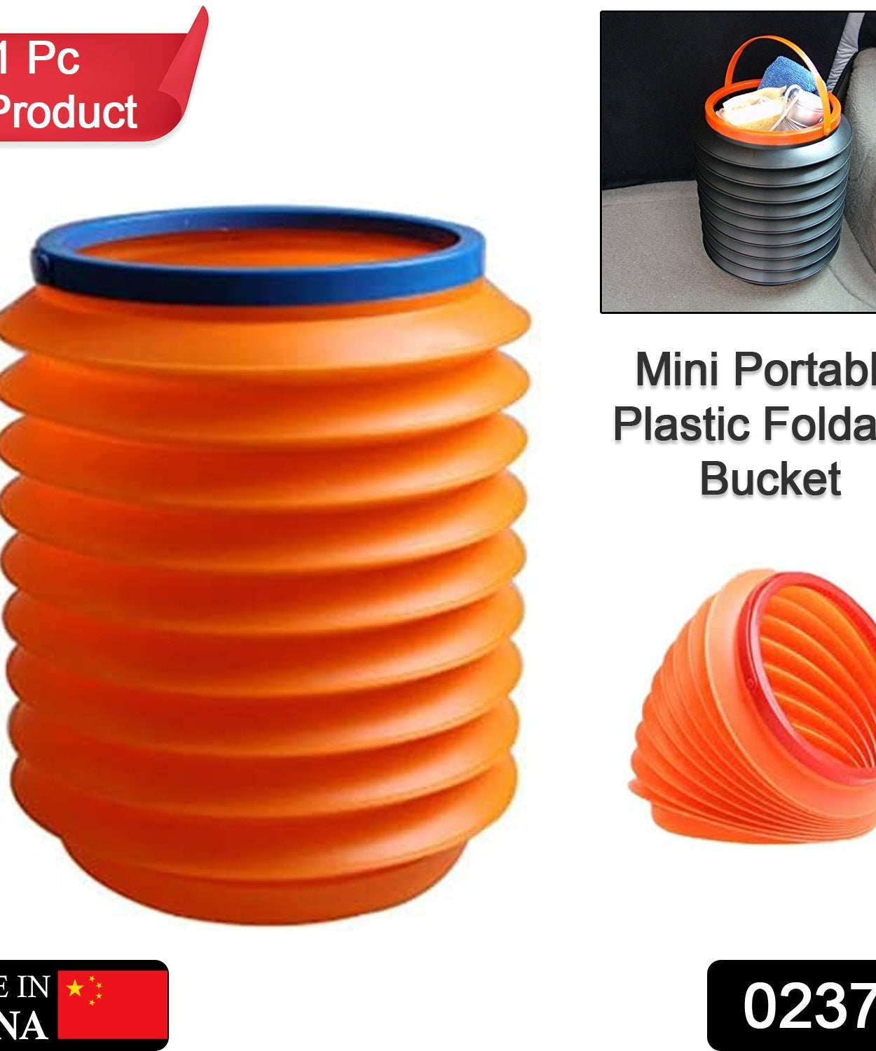 Foldable Storage Bucket – Water Container & Dustbin for Home, Car, Kitchen
