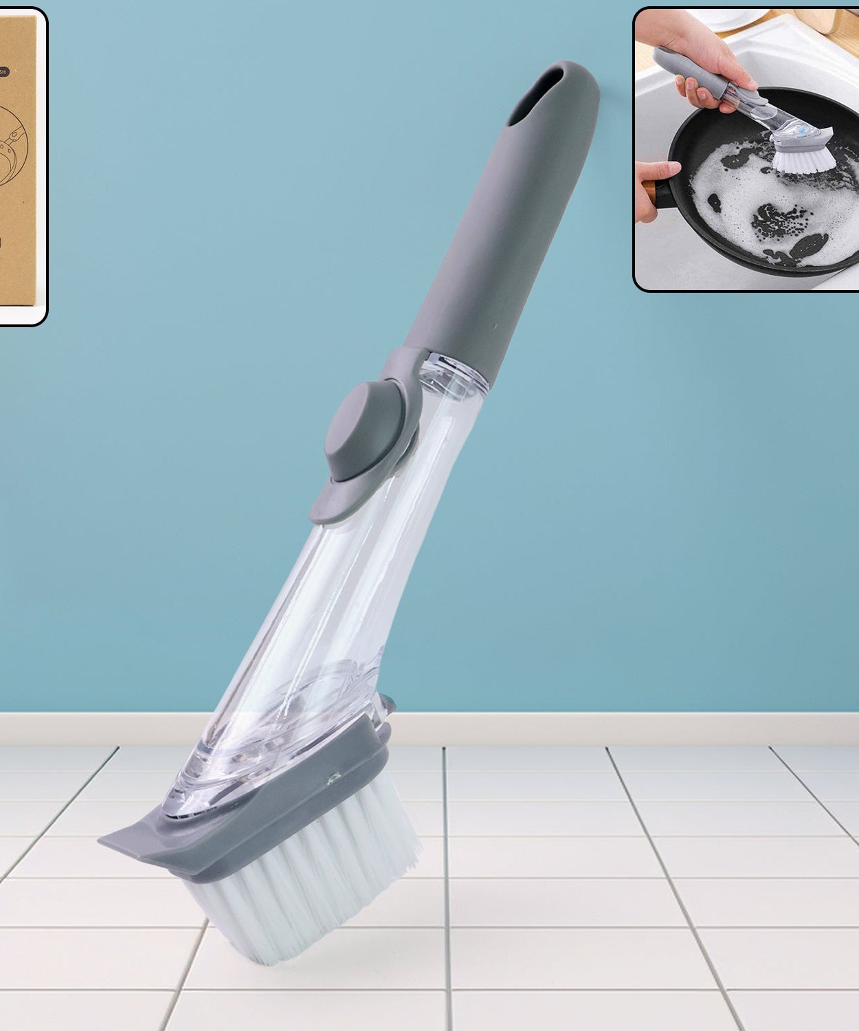 Sudsy Grip Push Soap Brush