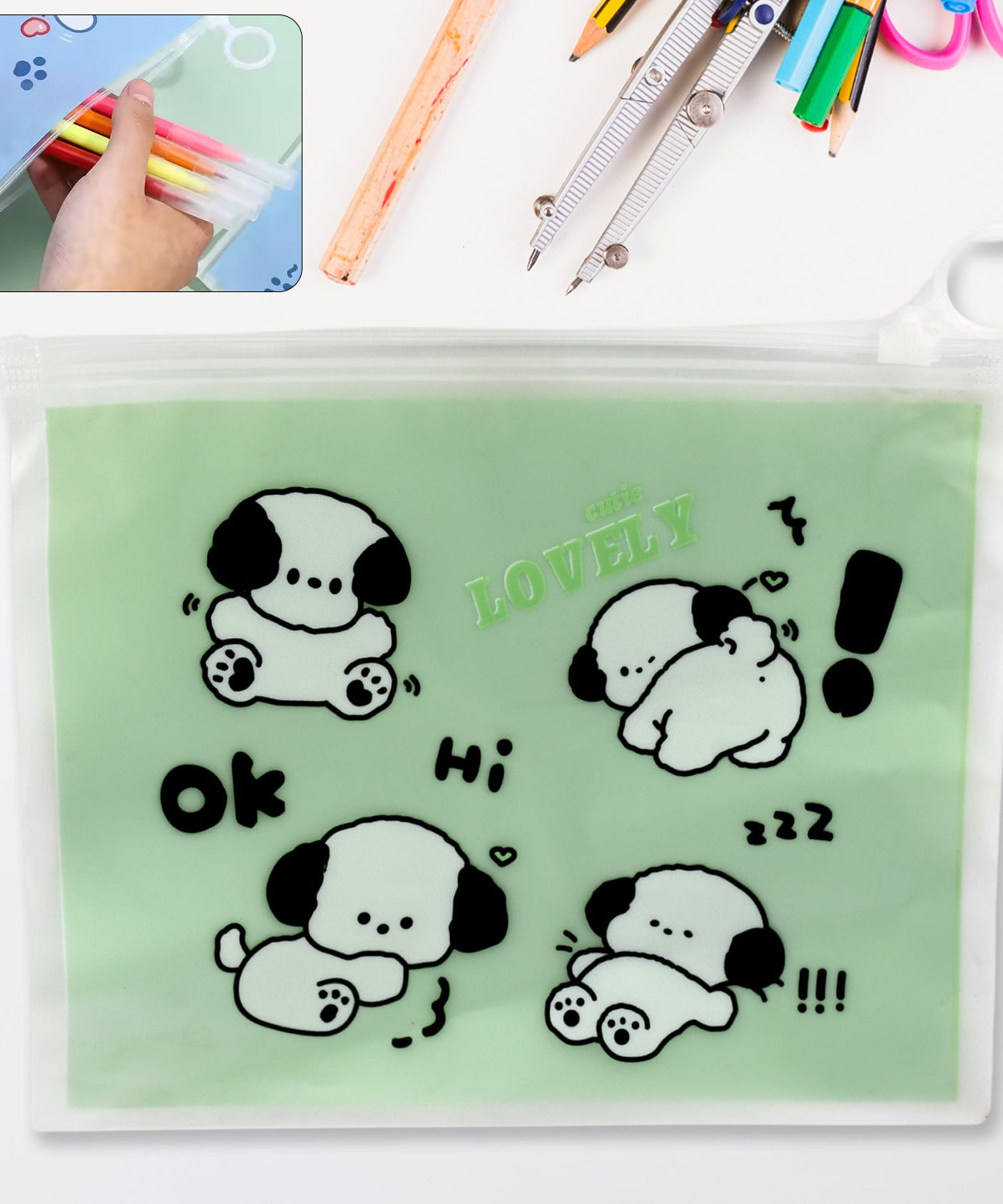 Reusable Multipurpose Pouch Pen Stationary Case Travel, Boys & Girls Pouch with Zip for Travel, School, Stationary (1 Pc/ Mix Design)