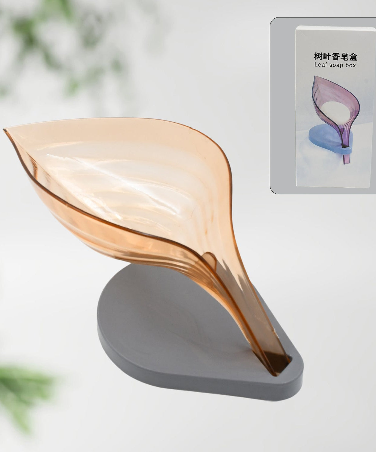 Plastic Leaf Shape Soap Box