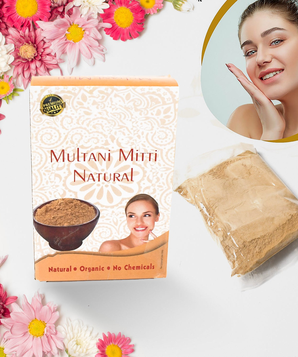 80gram Herbal Tan Removing Multani Mitti Face Pack For Skin Care Age Group