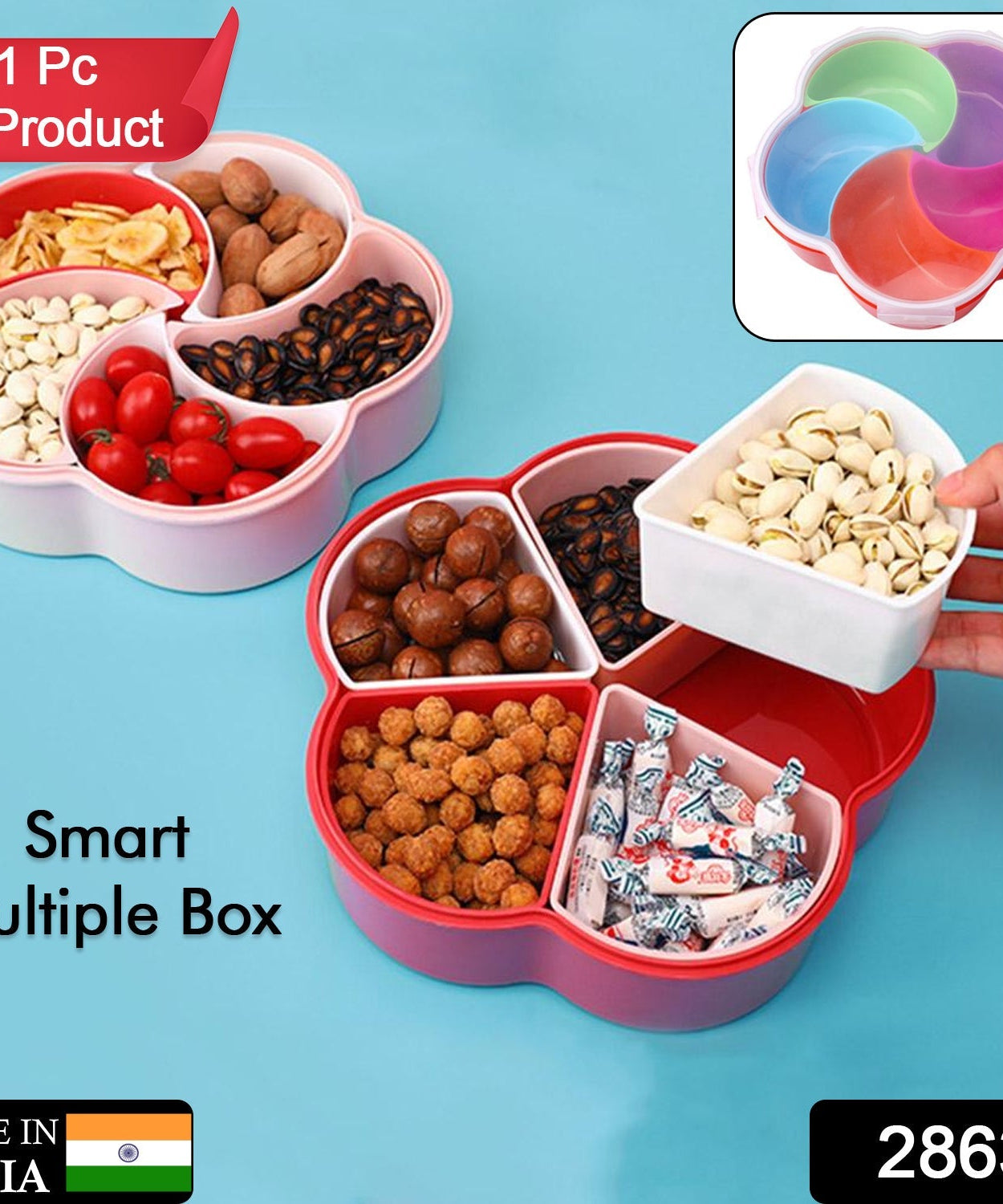 Multi-compartment snack box