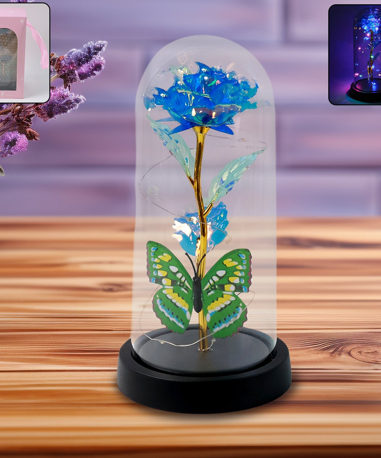 Twinkle Rose LED Light Dome