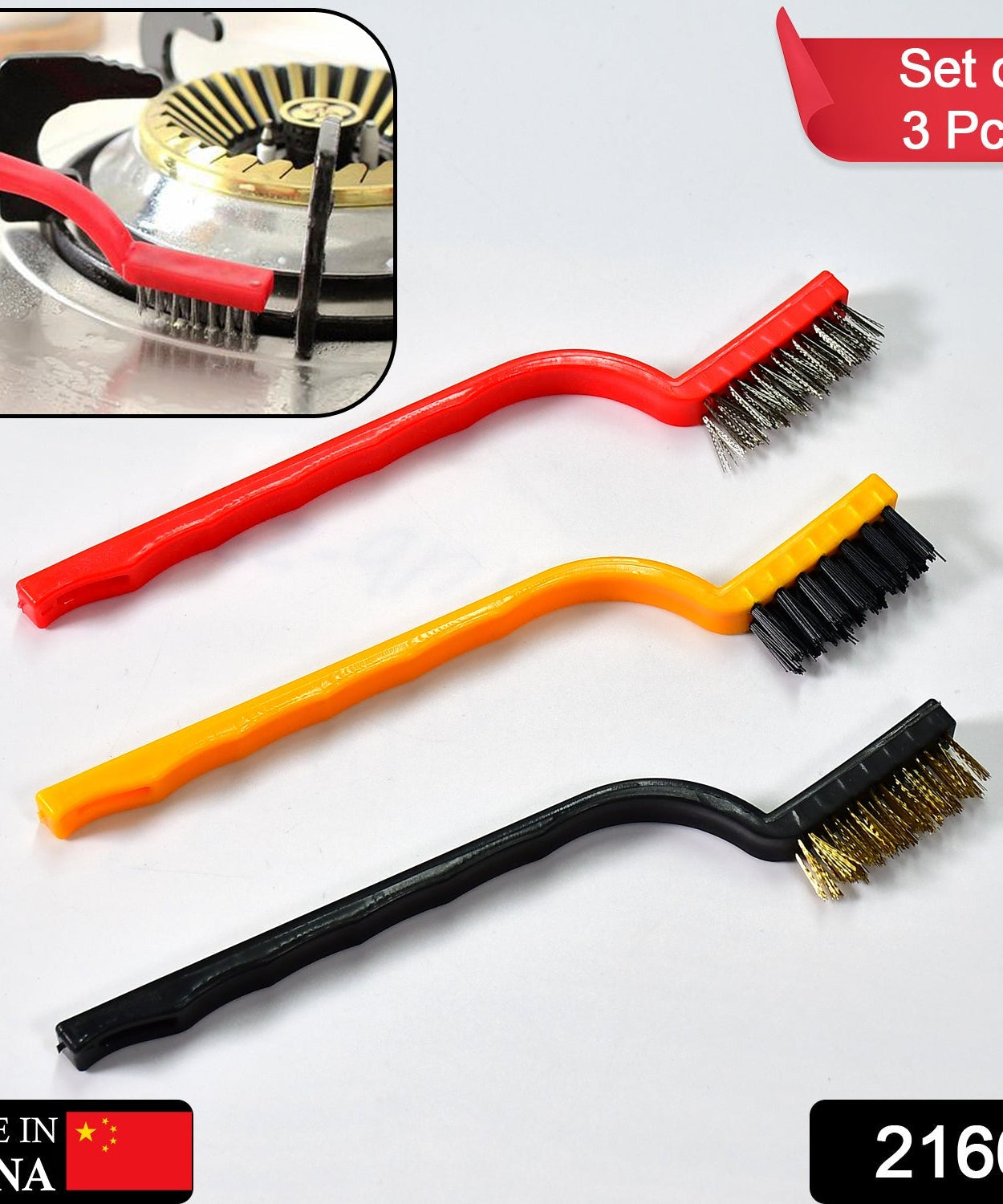 3-piece mini wire brush set for versatile cleaning tasks