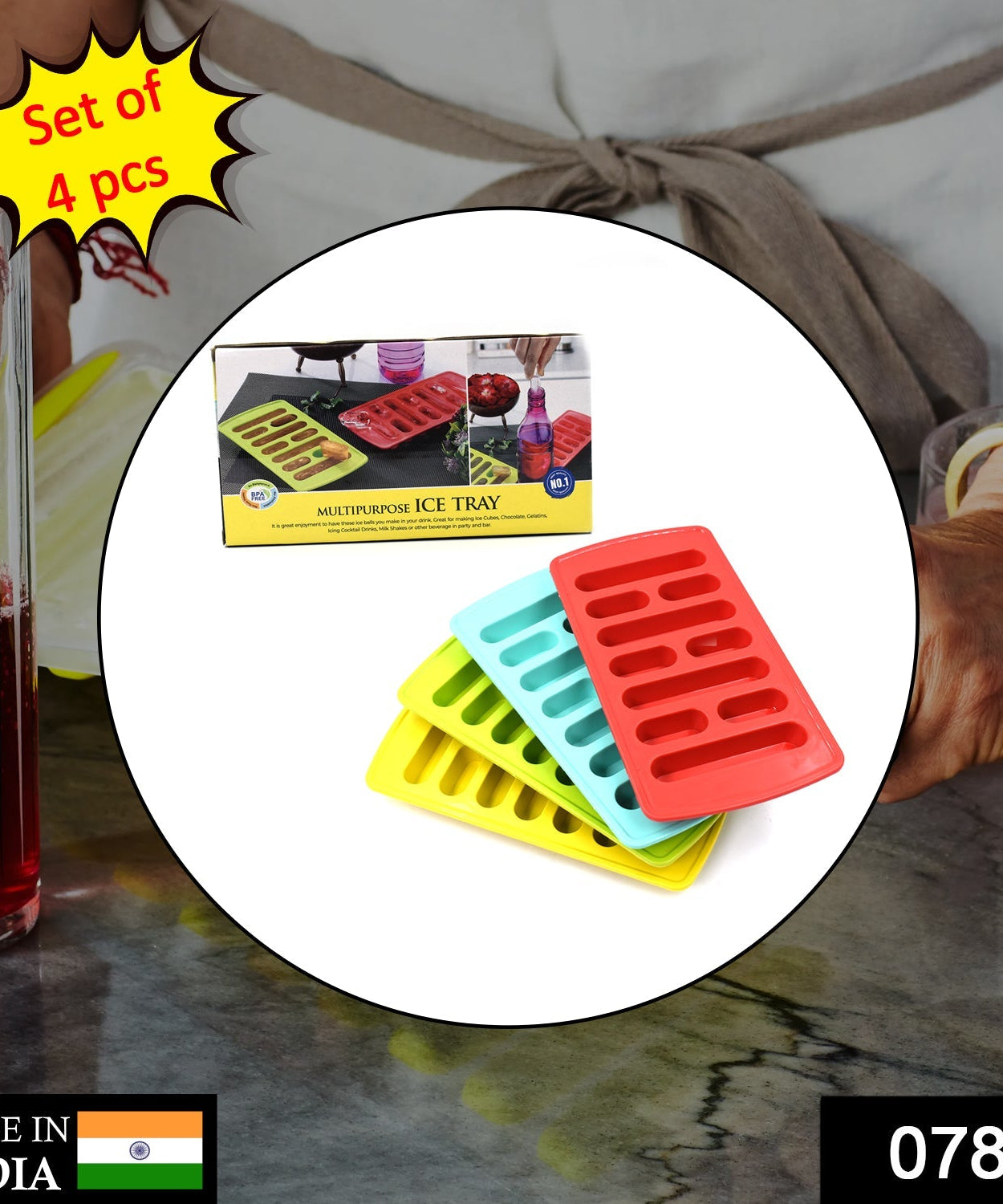 4-Piece Fancy Ice Tray – Versatile Household Ice Maker