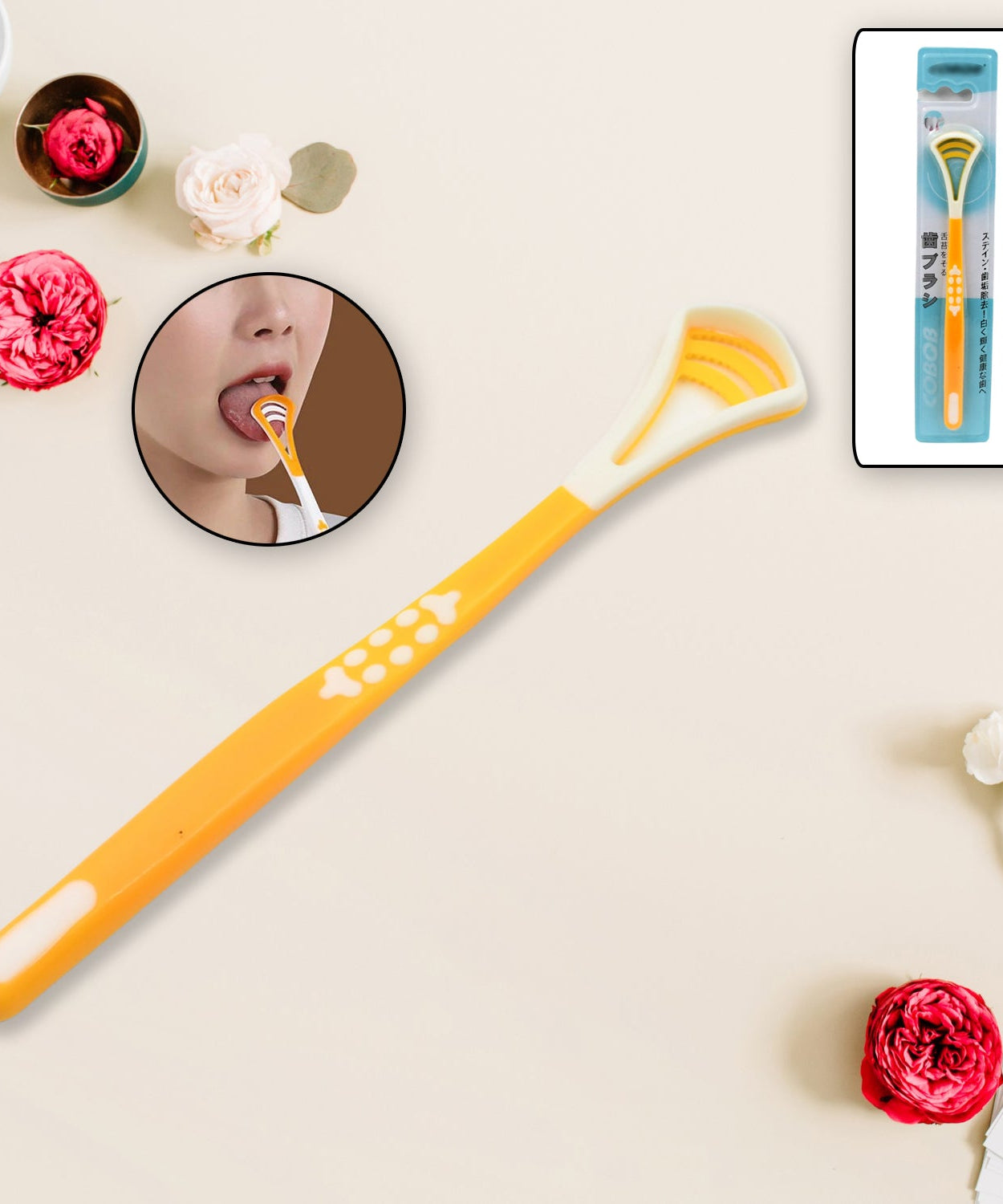 Tongue Scraper & Brush for Fresh Breath (1 Pc)