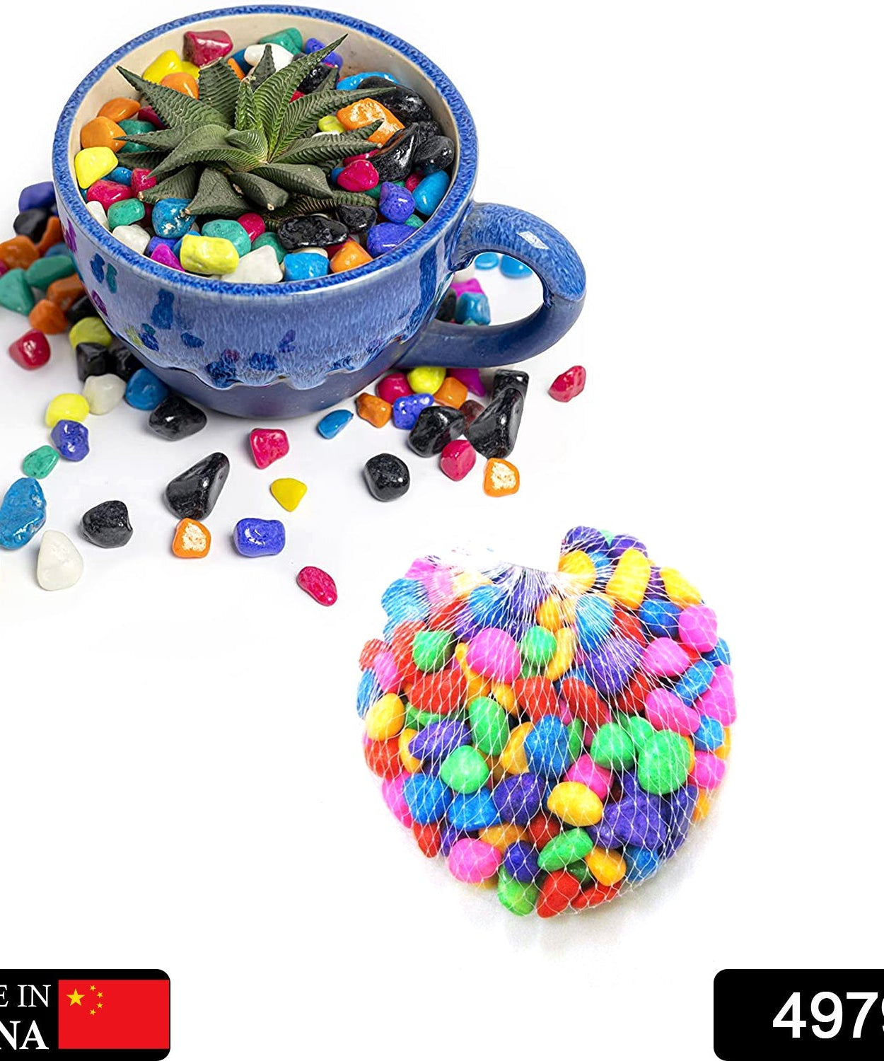 Multicolor garden stones for decorative applications