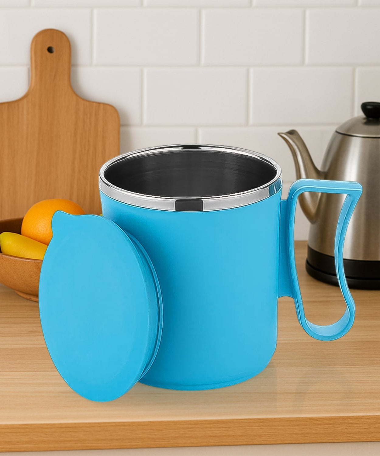 300ml Stainless Steel Mug: Insulated, Leakproof Lid, Hot/Cold Drinks (Mix Color)