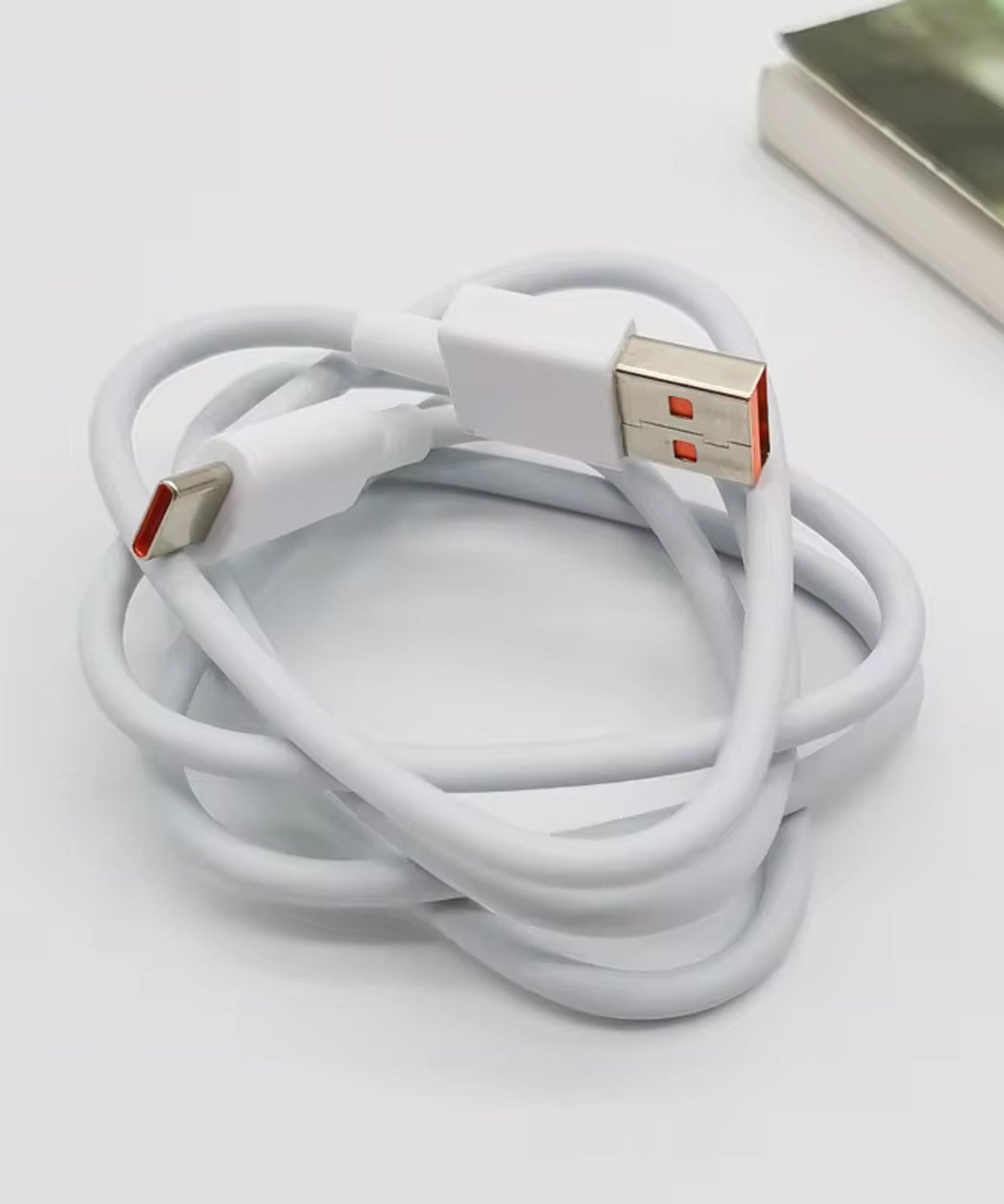 type c white charging cable