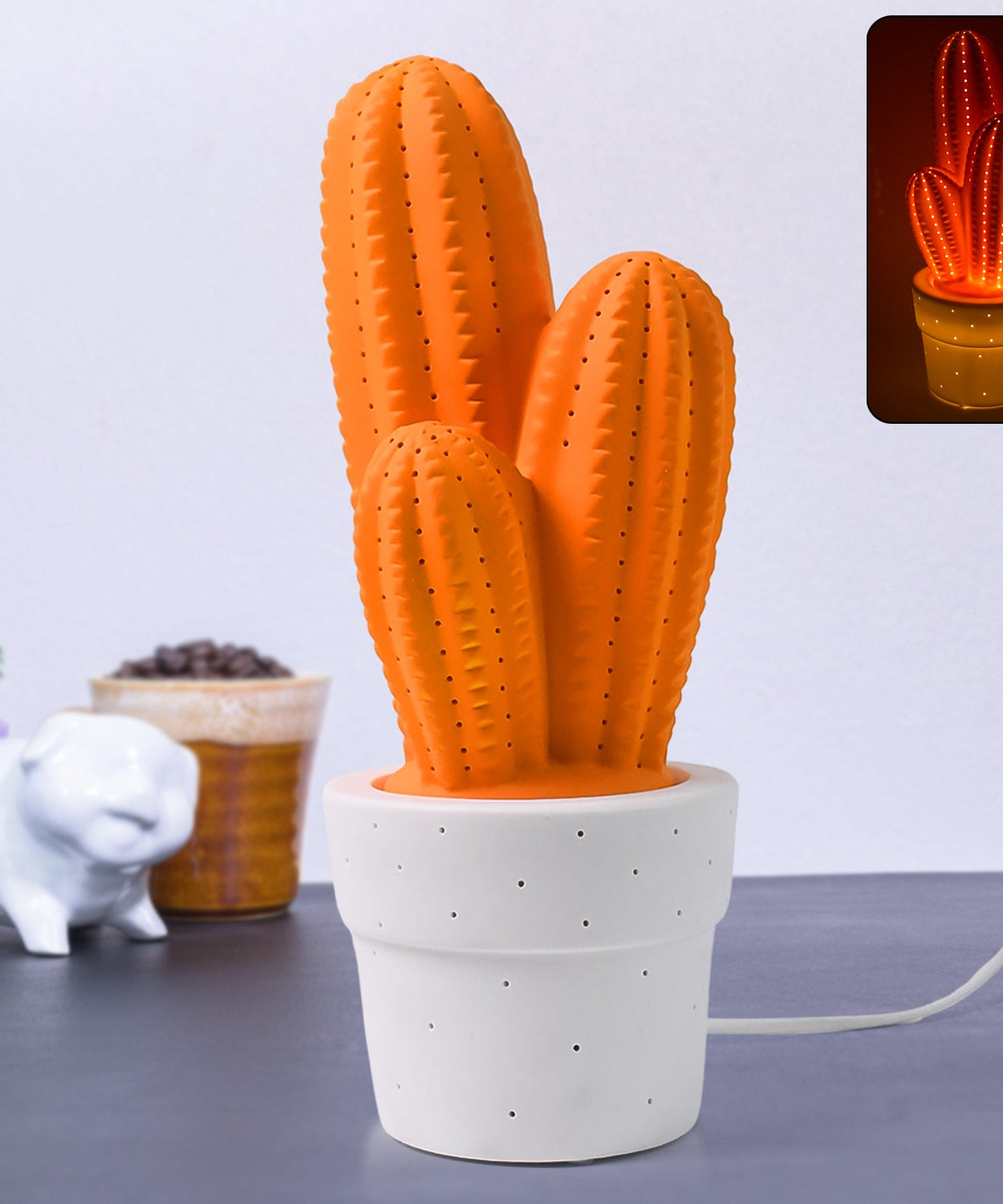 Ceramic Table Lamp Big Desk Lamp (1 Pc)