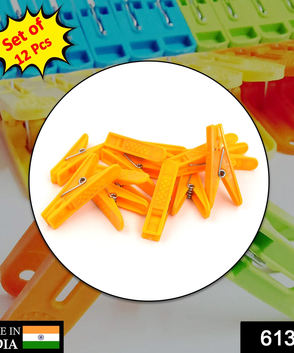 Set of 12 cloth clips for everyday use