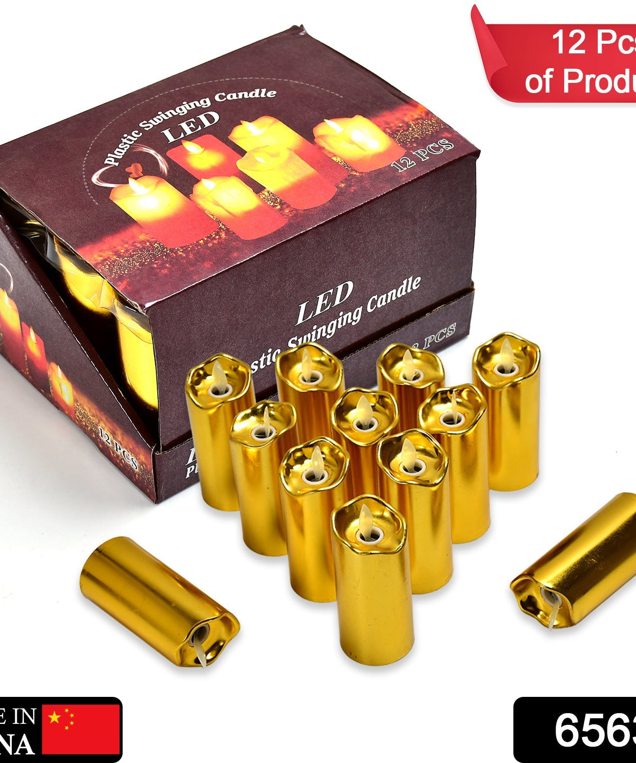 12pcs big swinging candles, ideal for party decor