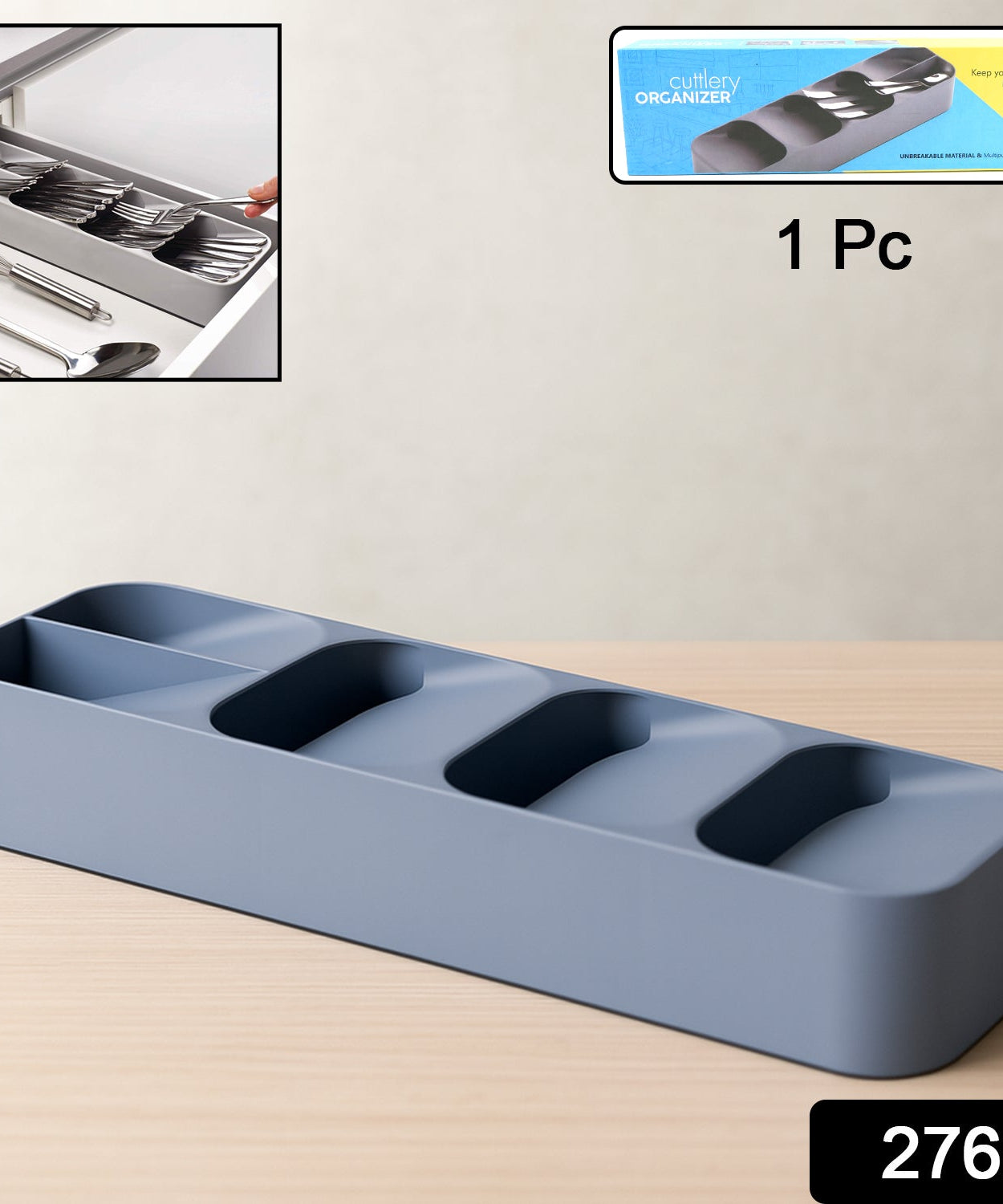 1 Pc Cutlery Tray Box Used For Storing Cutlery Items And Stuffs Easily And Safely.