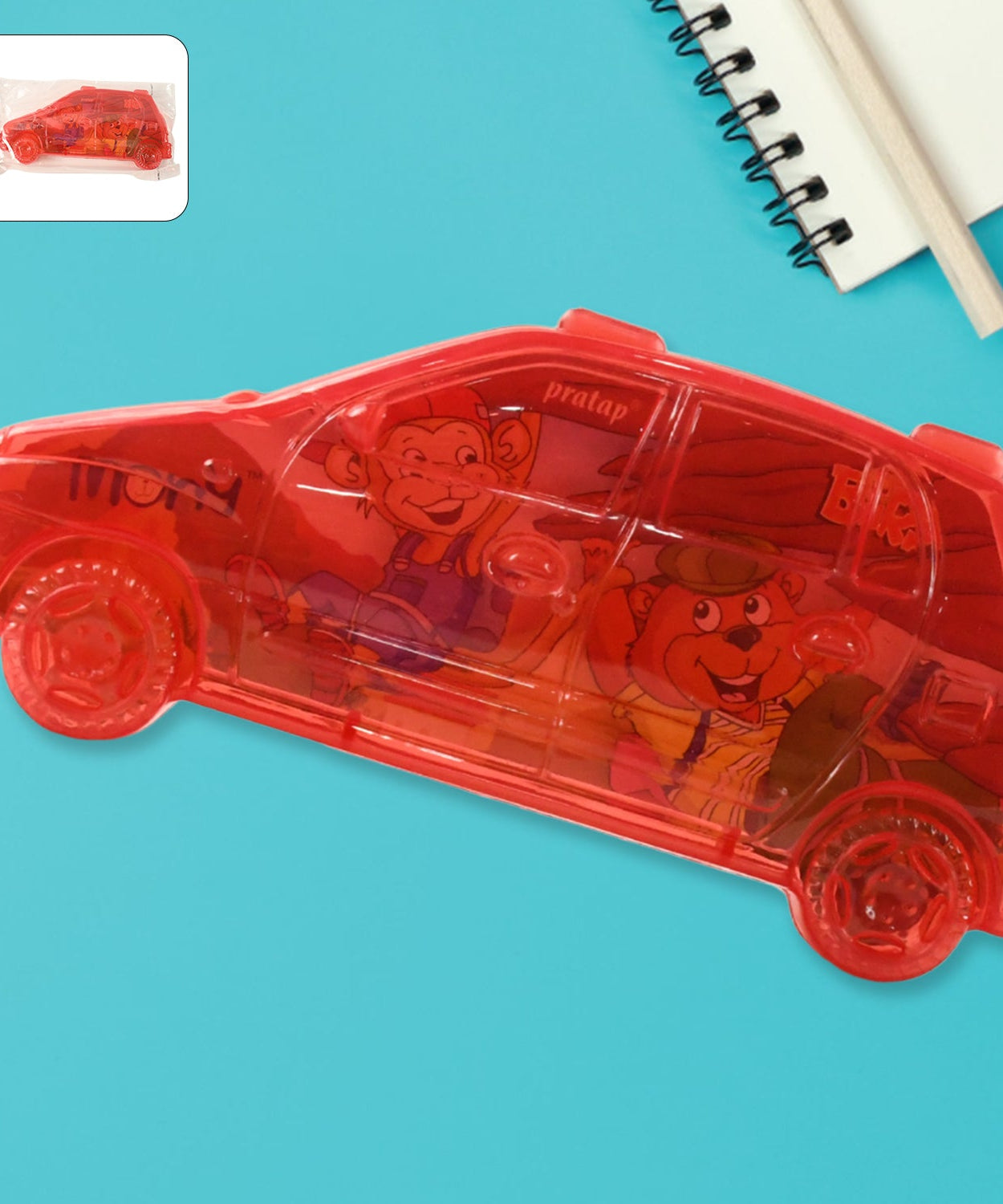 Car Shape Plastic Compass Box for Kids (1 Pc)