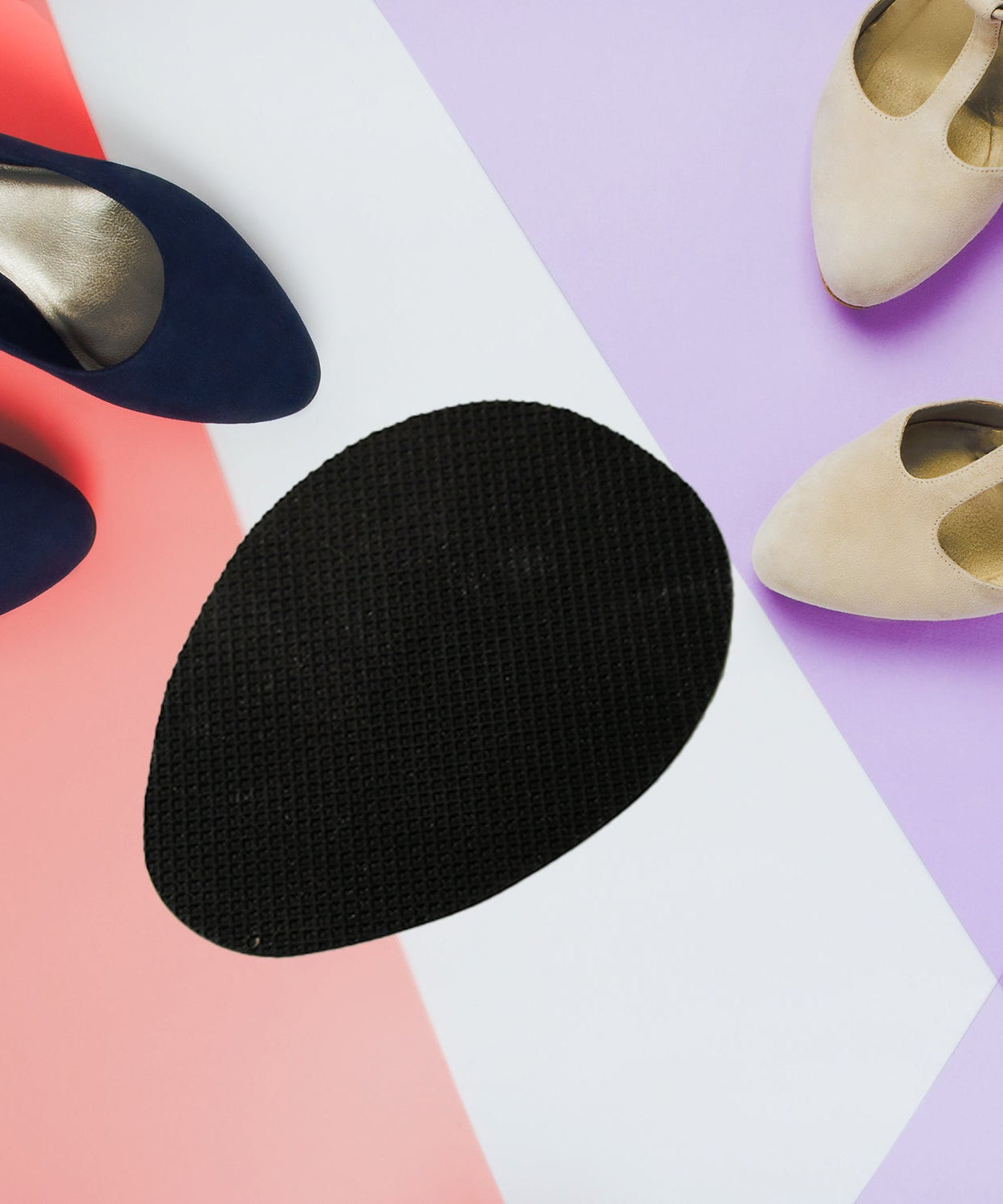 Non-Slip Shoe Pads, Rubber Shoe Sole Protector Pads, Self-Adhesive Shoe Grips Pads Stickers Non Skid for Ladies Shoes, High Heels, Boots