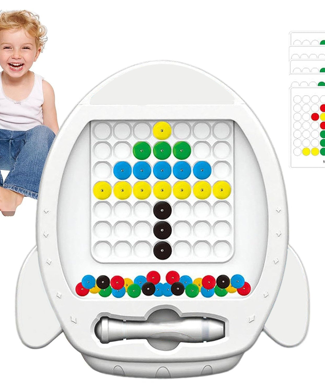 Space Rocket Magnetic Painting Board for Kids