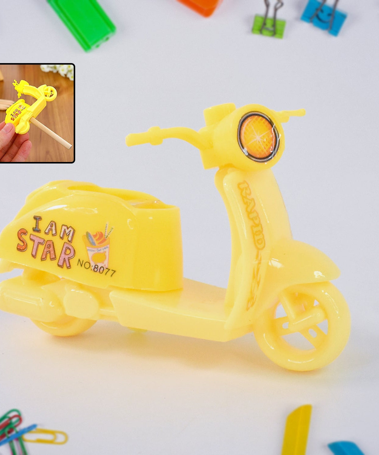 Bike Shaped Pencil Sharpener – Unique and Fun Stationery Accessory for Creative Workspaces