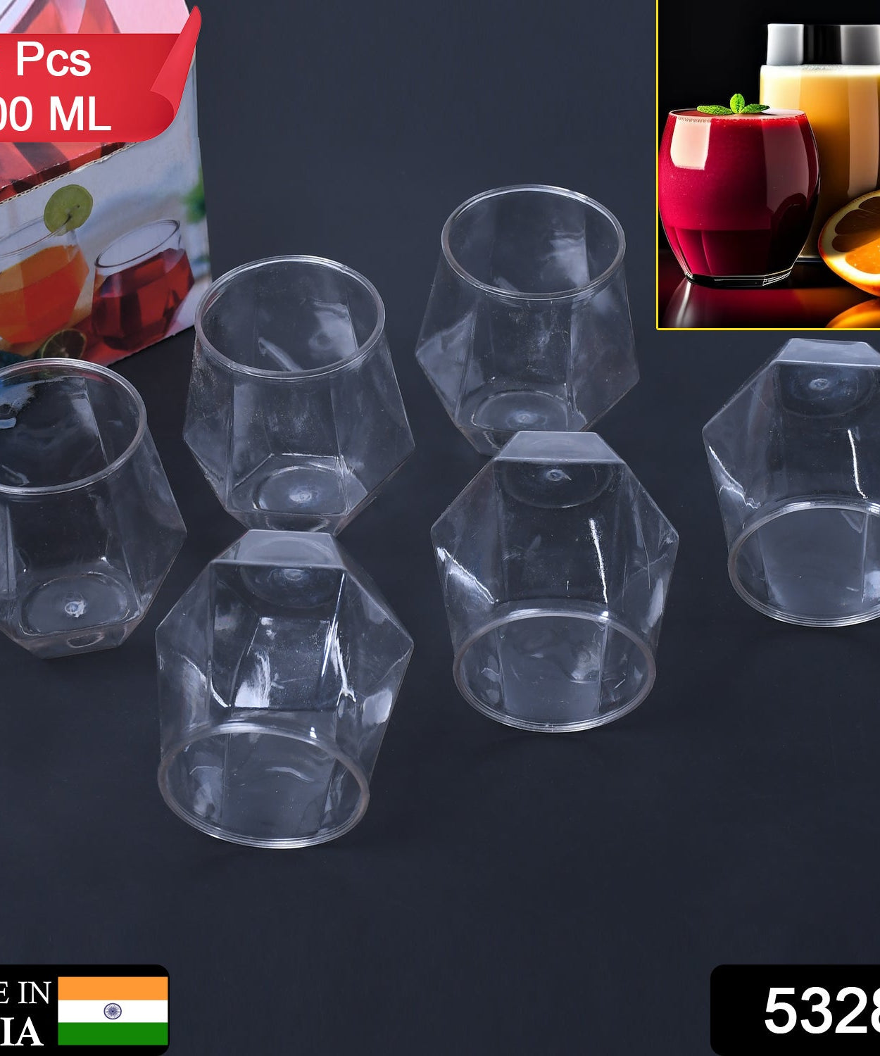 Crystal beer glass, clear