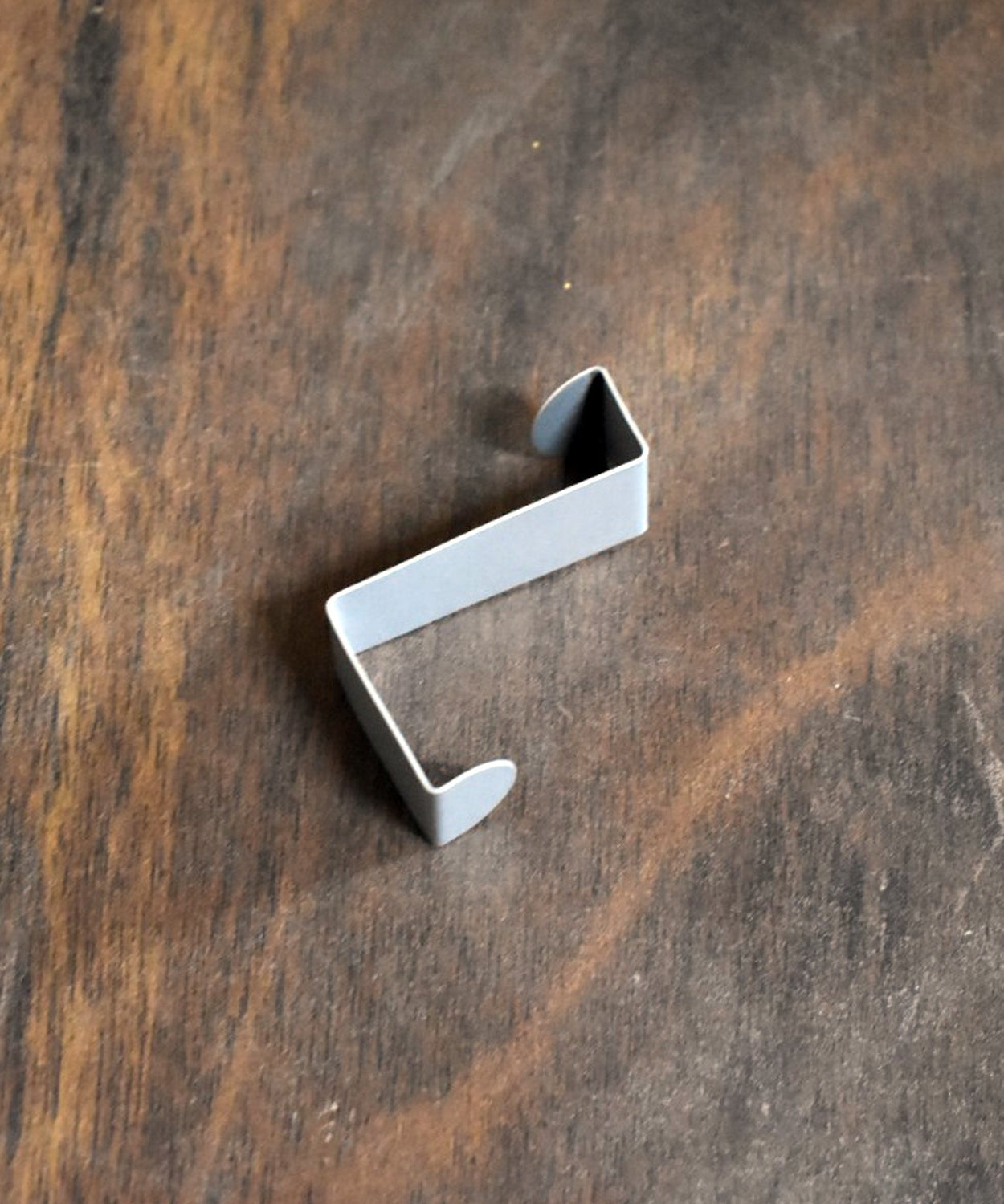 Z shape door hook, angled view.
