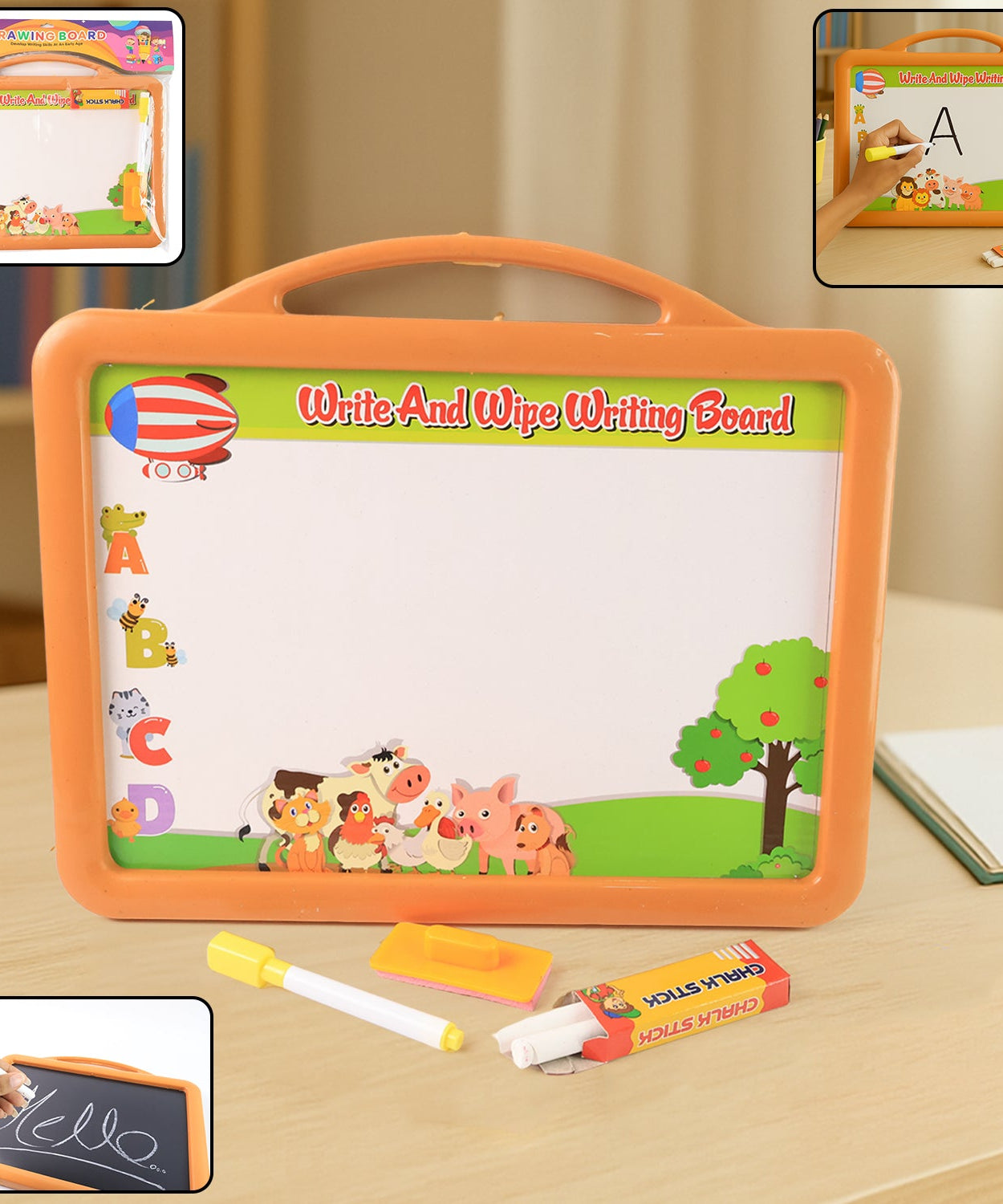 Kids’ Learning Drawing Board with Dual-Surface Design