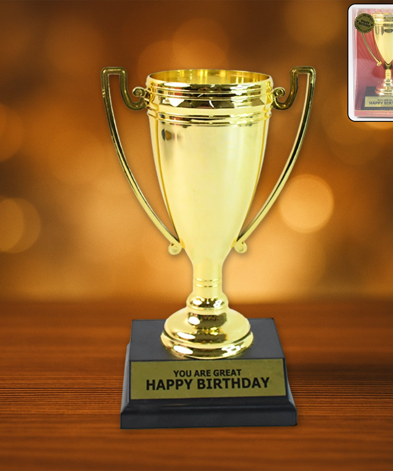 Birthday Hero Gold Trophy