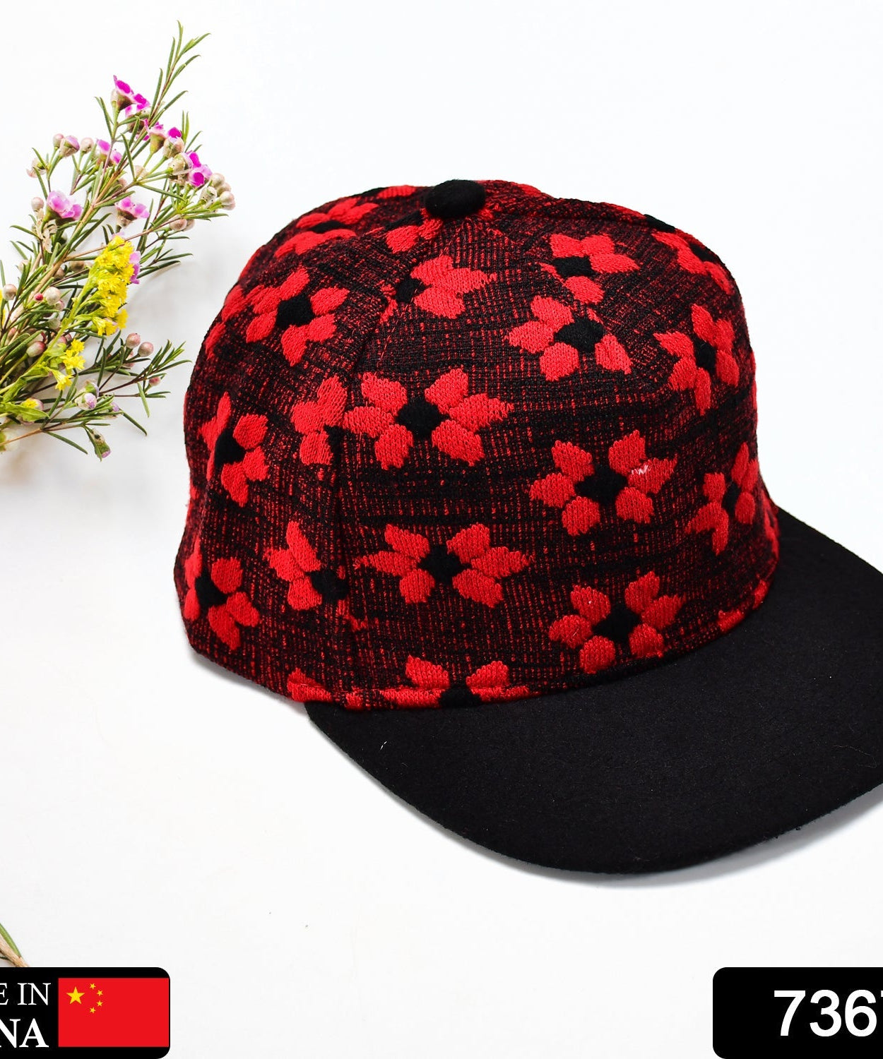 Hip hop snapback cap, classic style, front view