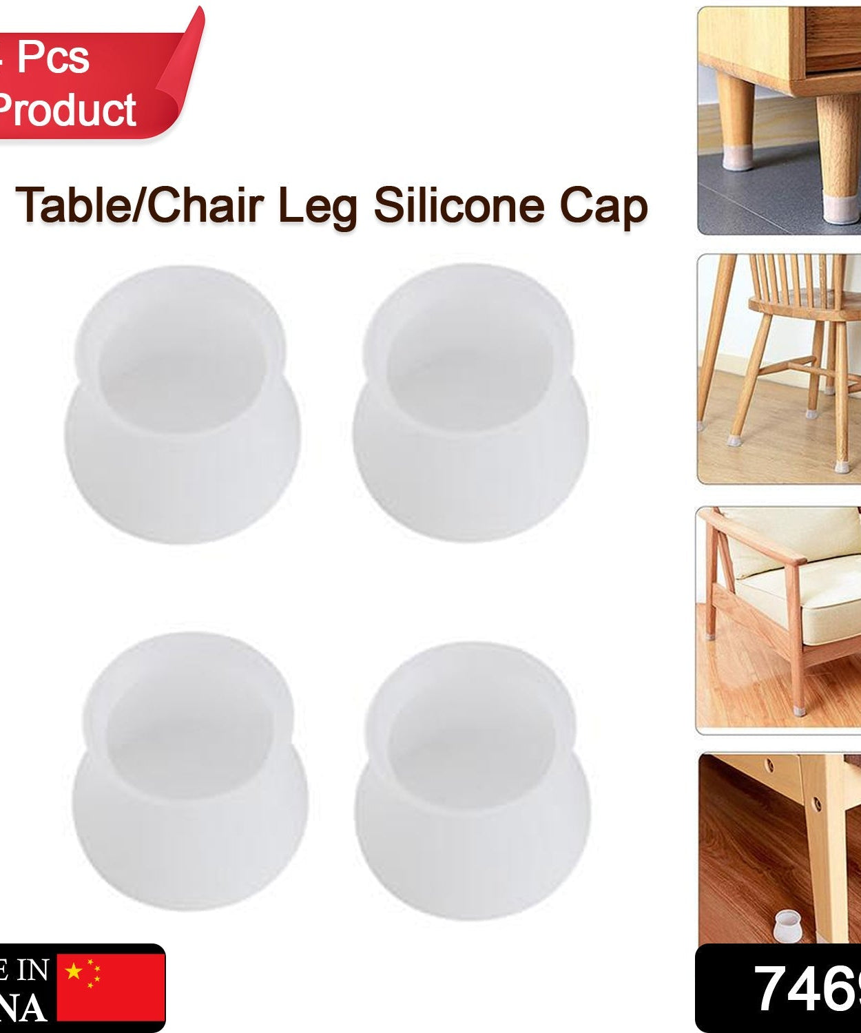 Silicone pads for furniture legs