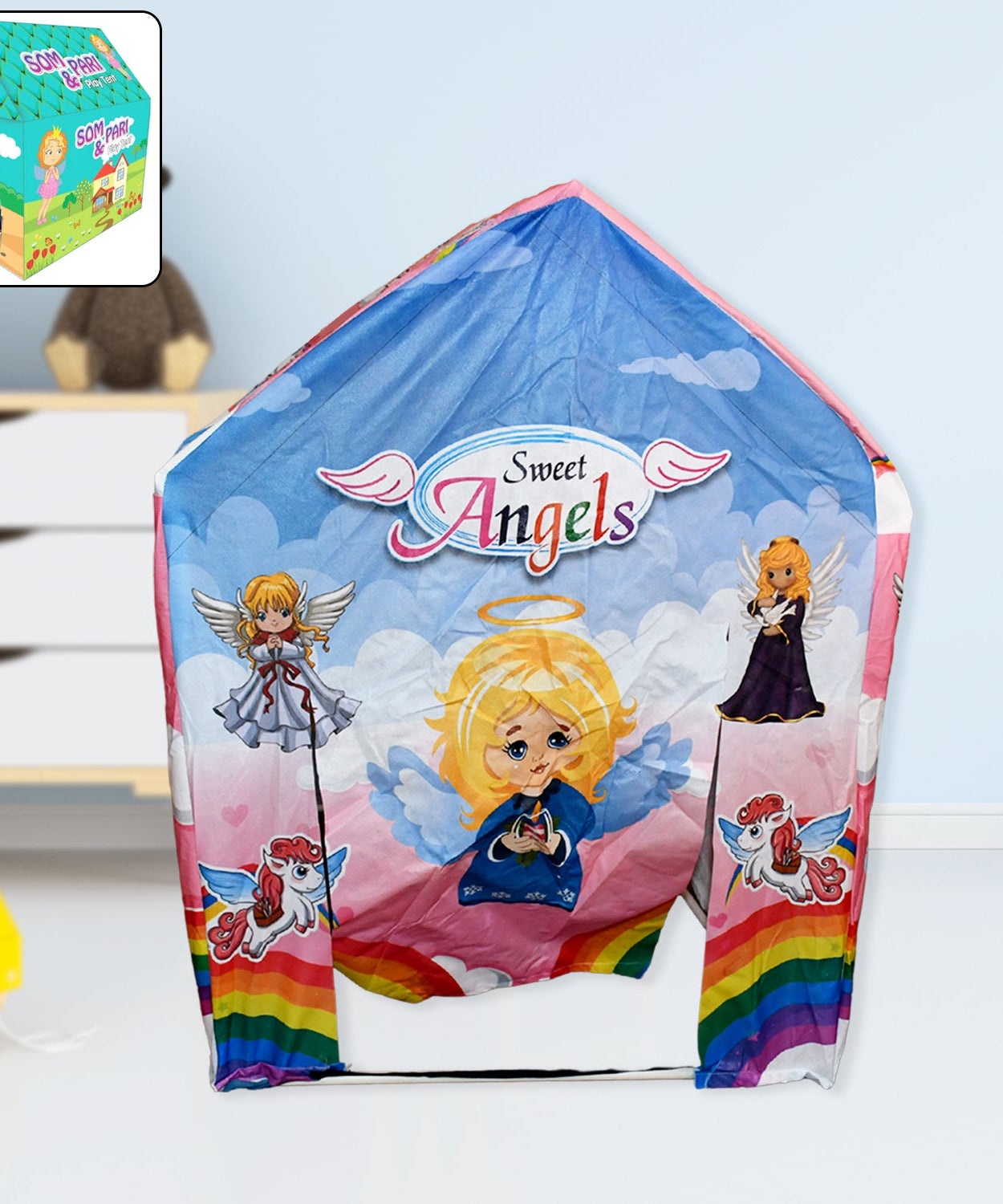 Jumbo Size Go to School Kids Play Tent House (Multicolour)