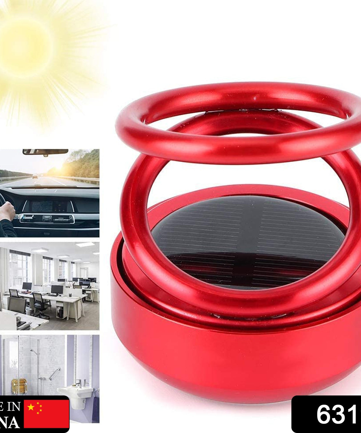 Car fragrance diffuser with solar power