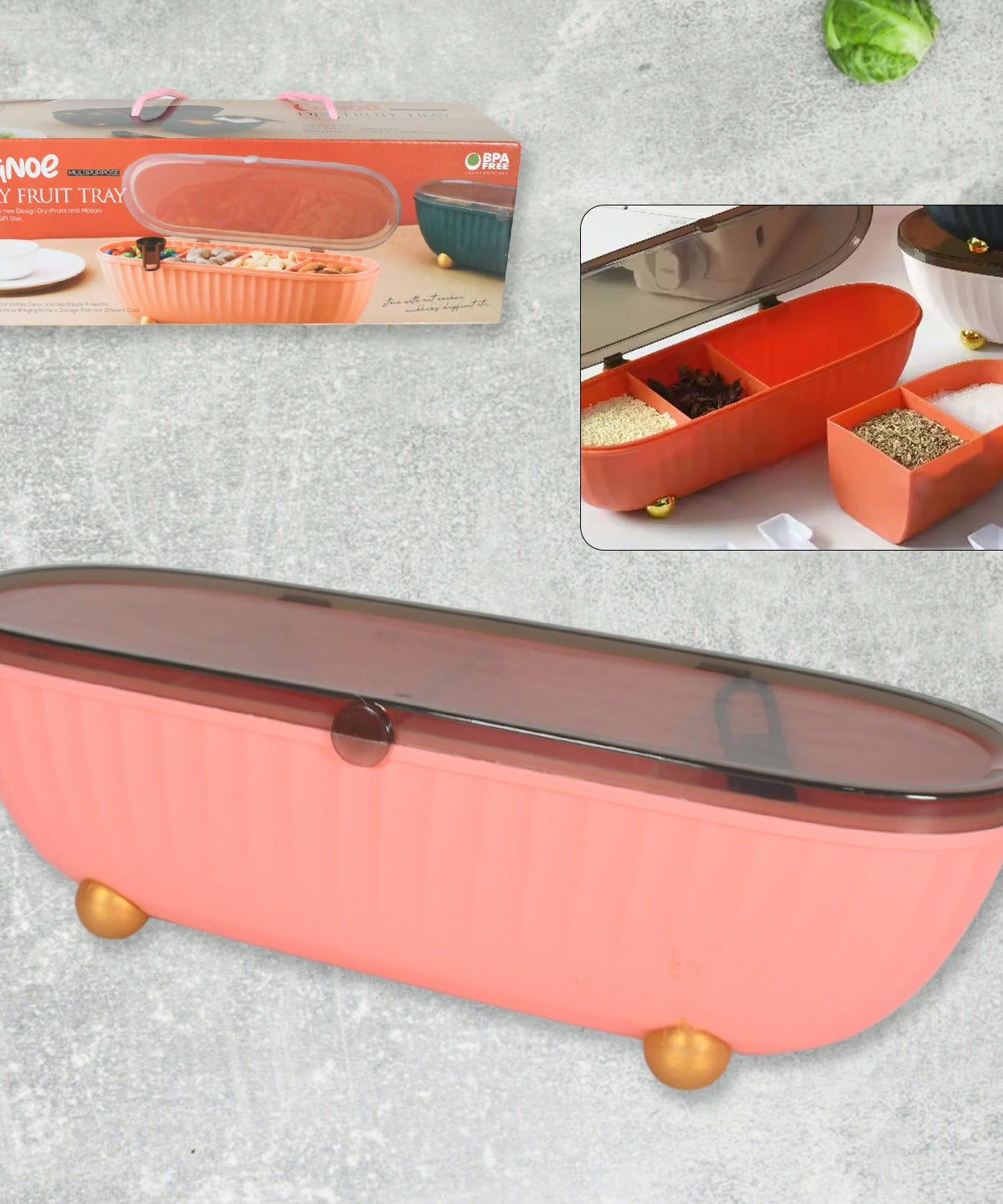 8255 Spice Bottle Spice Jar Durable Spice Seasoning Box, Jar Food Grade Spoon Seasoning Case for Kitchen / Dry fruit Tray (1 Pc)