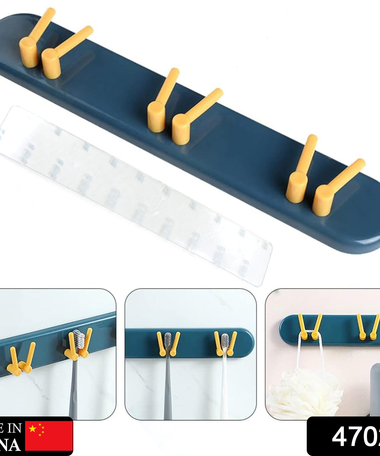 Plastic bathroom organizer with hanging mount for toothbrushes and accessories.