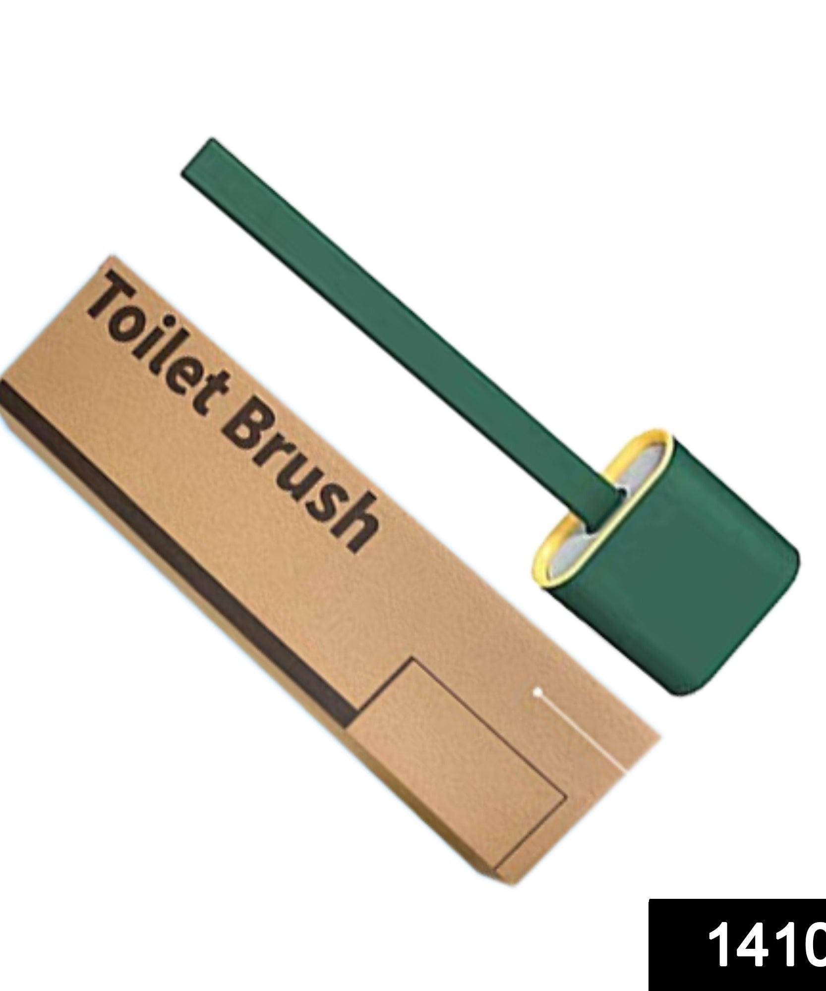 Bathroom toilet brush with silicone bristles and holder.