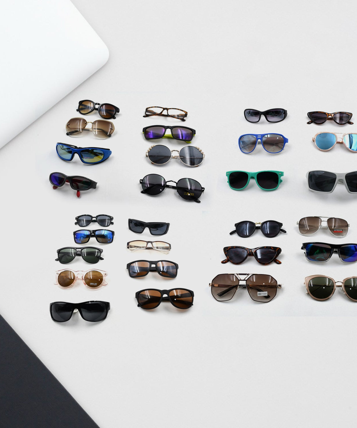 Mixed design sunglasses for UV protection.