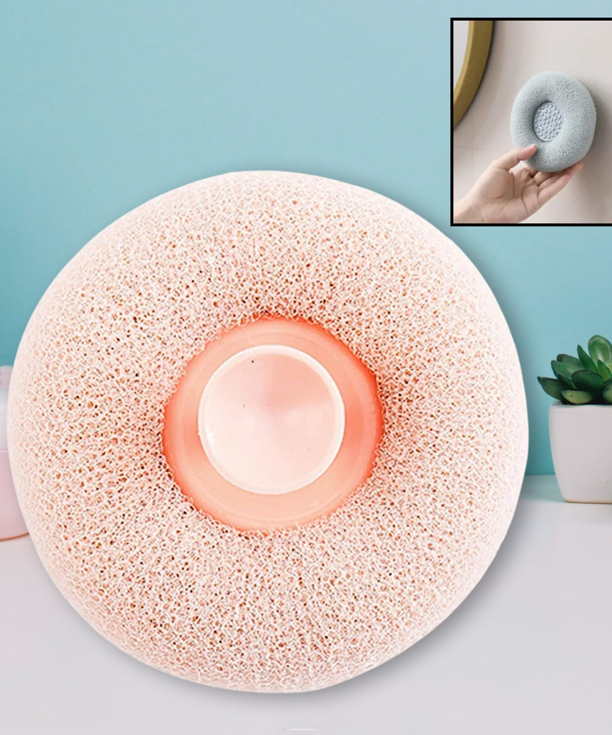 Flower Bath Sponge - Super Soft Body Exfoliator with Suction Cup for Shower & Massage