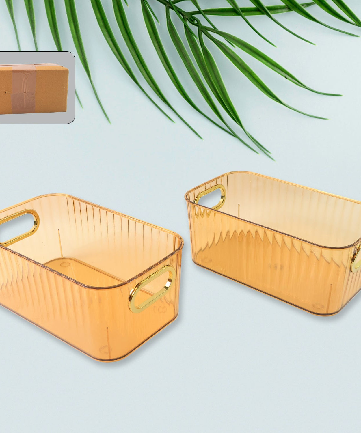 Stylish Ribbed Plastic Storage 