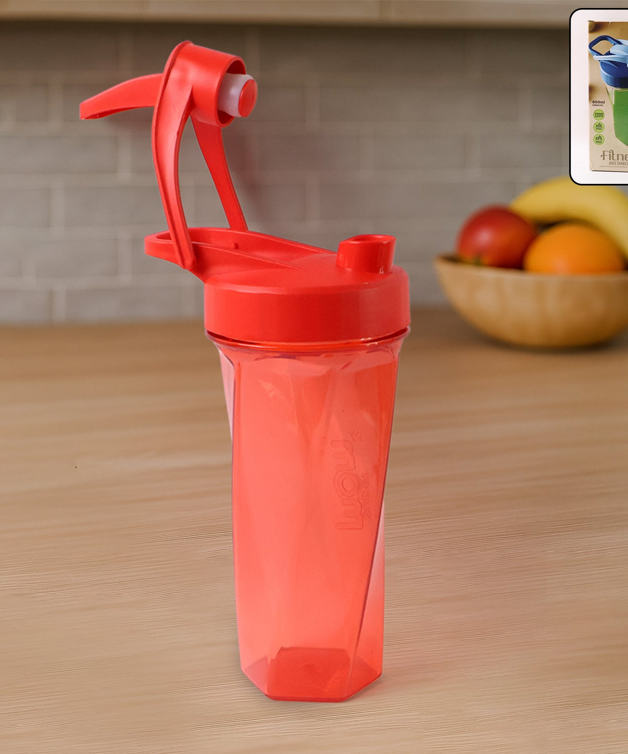 Manual Stirring Fitness Shaker Bottle with Hand Crank Approx 