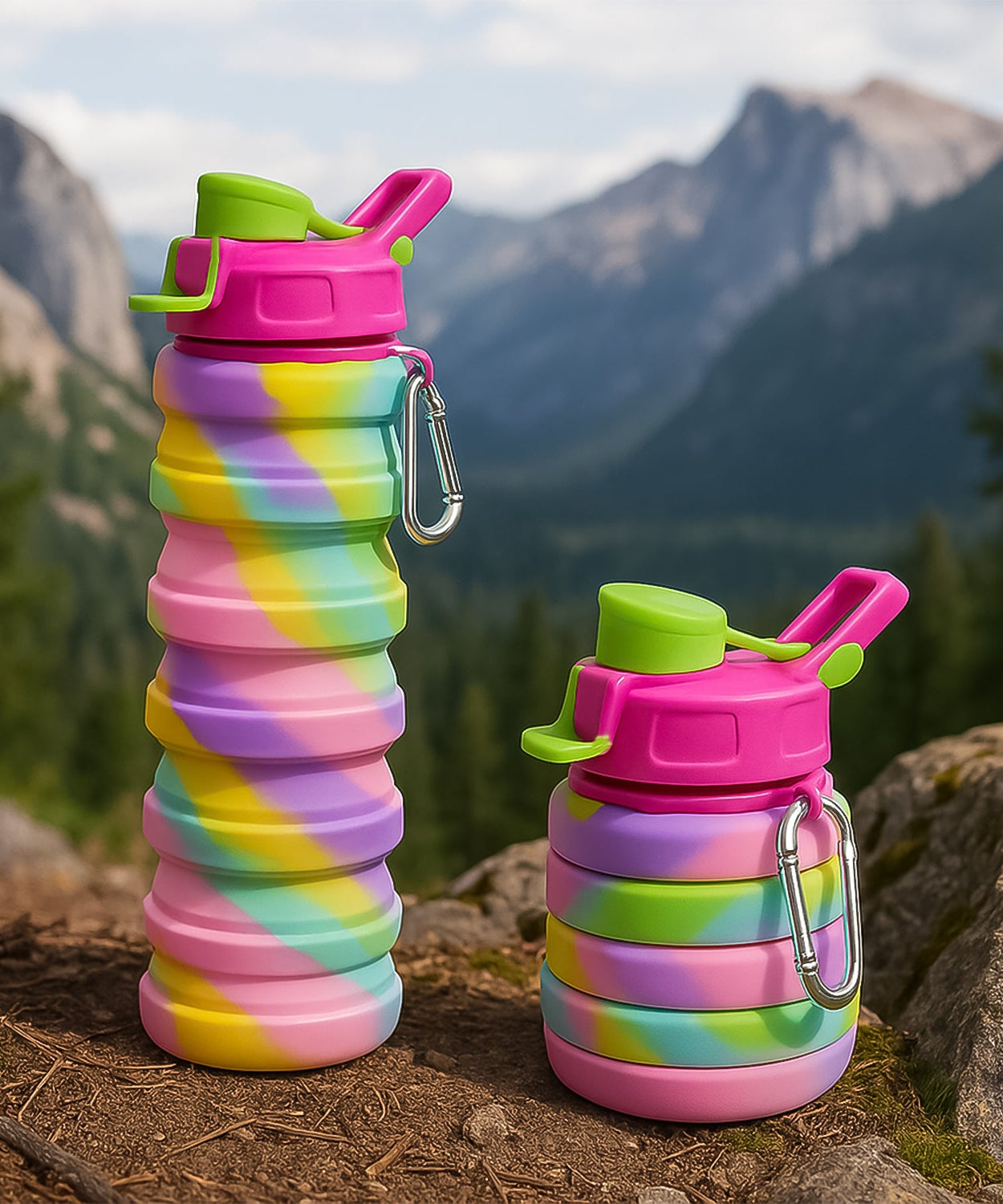 Unbreakable Colorful Silicone Water Bottle