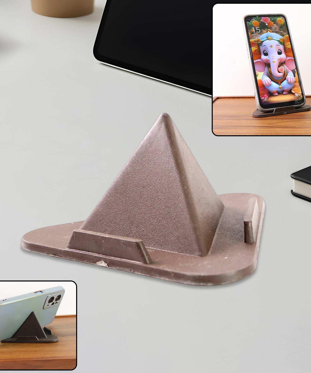 Pyramid Brown Mobile Stand
